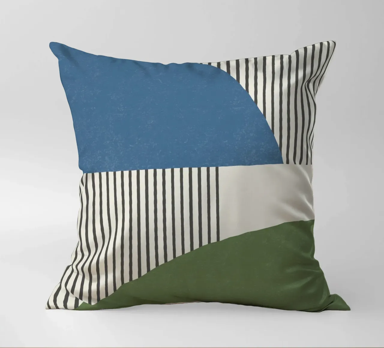 Linee del quarto di cerchio - Blu Verde cuscino da MoonlightPrint