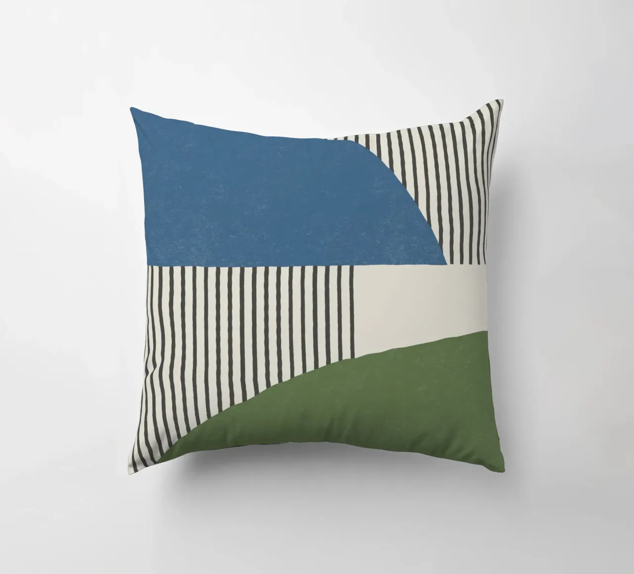 Linee del quarto di cerchio - Blu Verde cuscino da MoonlightPrint