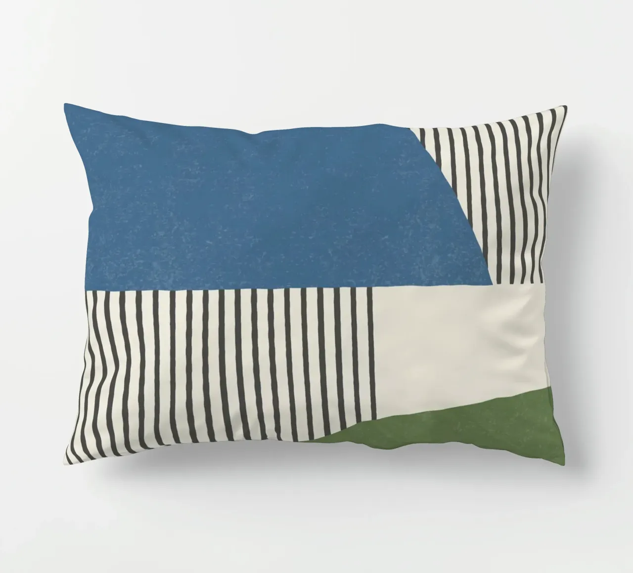 Linee del quarto di cerchio - Blu Verde cuscino da MoonlightPrint