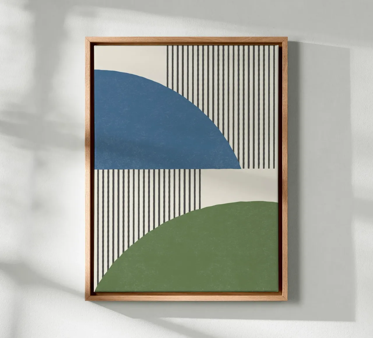 Lignes de quart de cercle - Bleu vert toile avec Caisse américaine de MoonlightPrint