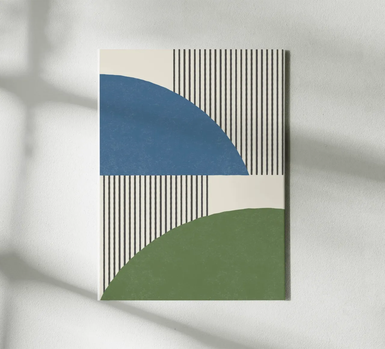 Lignes de quart de cercle - Bleu vert toile avec Caisse américaine de MoonlightPrint