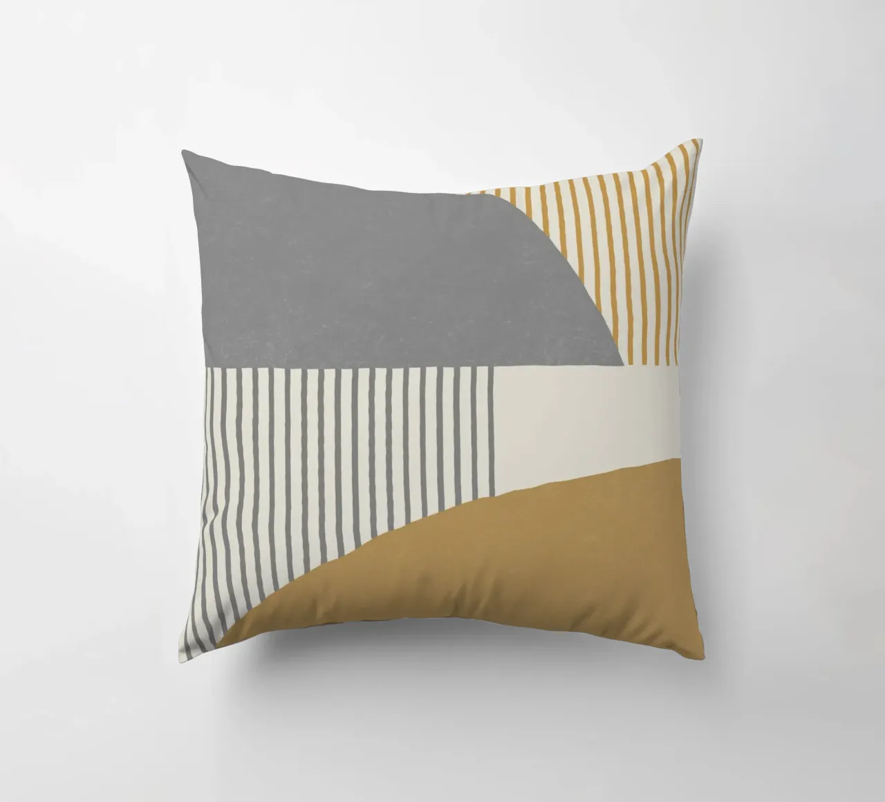 Linee del quarto di cerchio - Oro grigio cuscino da MoonlightPrint