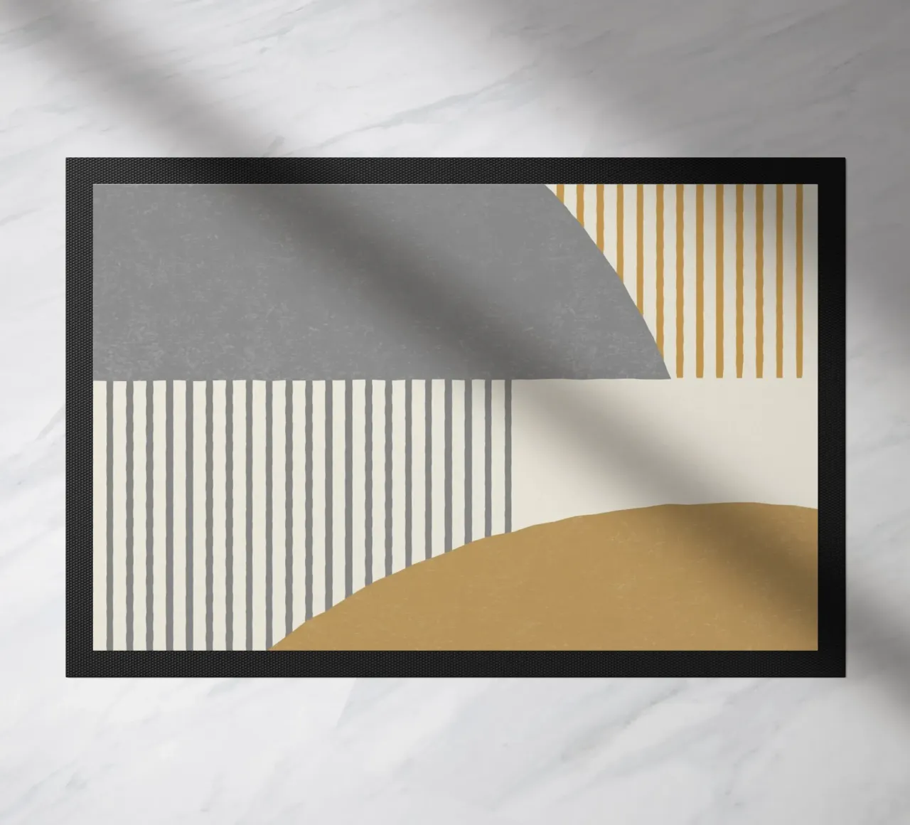 Linee del quarto di cerchio - Oro grigio zerbino da MoonlightPrint
