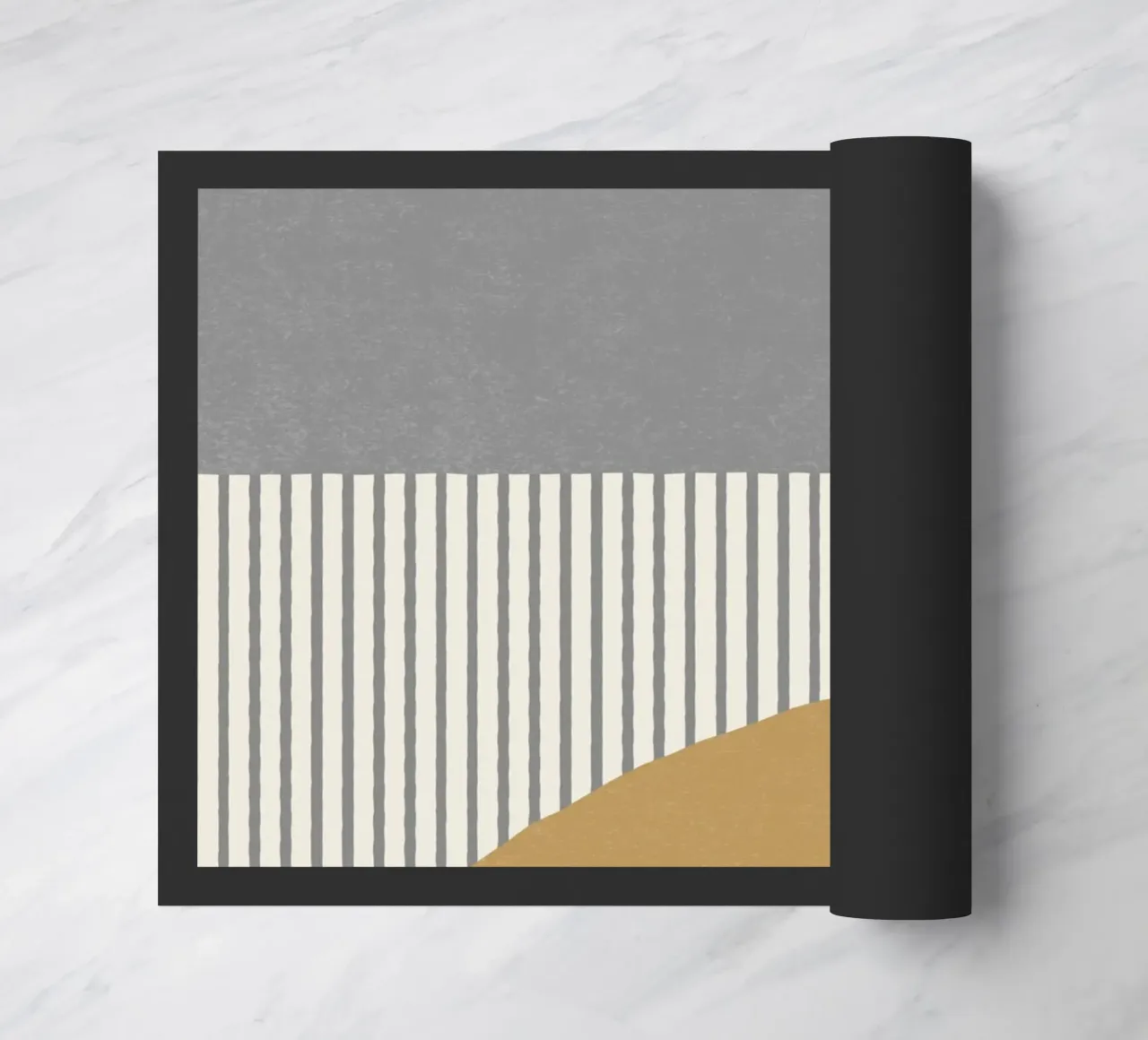 Linee del quarto di cerchio - Oro grigio zerbino da MoonlightPrint