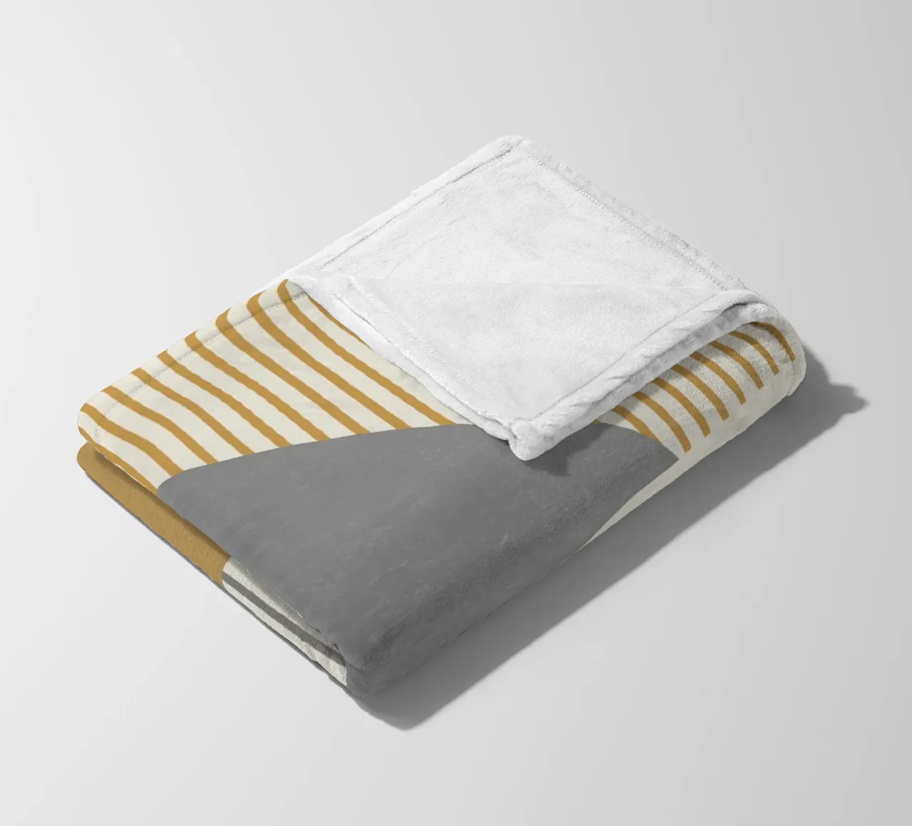 Linee del quarto di cerchio - Oro grigio coperta in pile da MoonlightPrint
