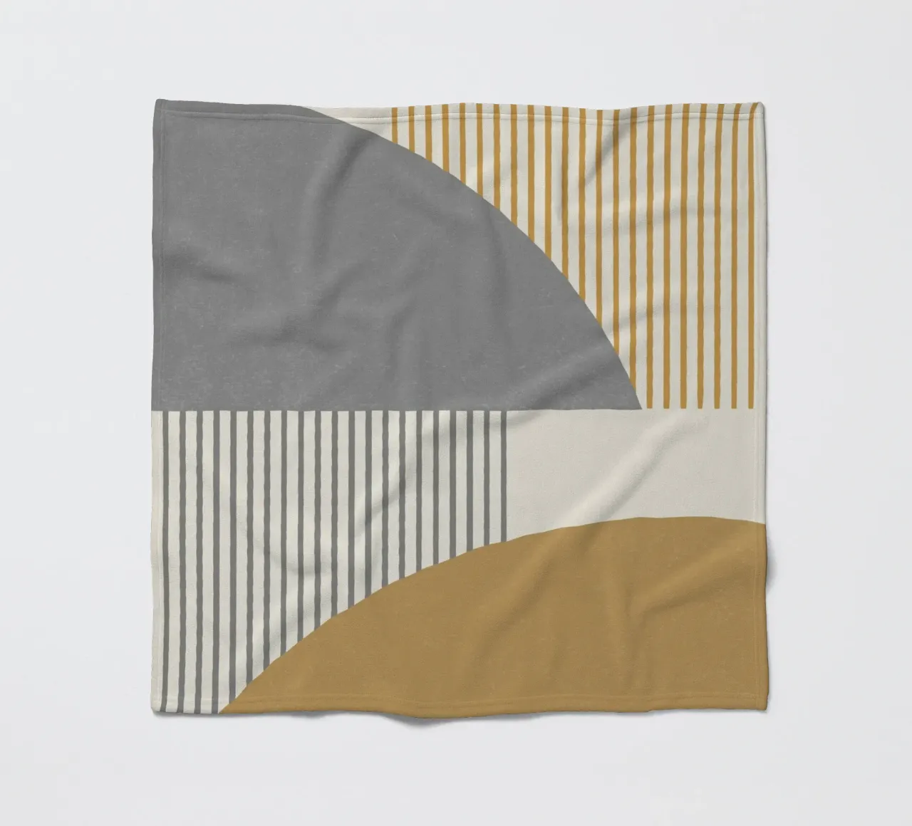 Linee del quarto di cerchio - Oro grigio coperta in pile da MoonlightPrint