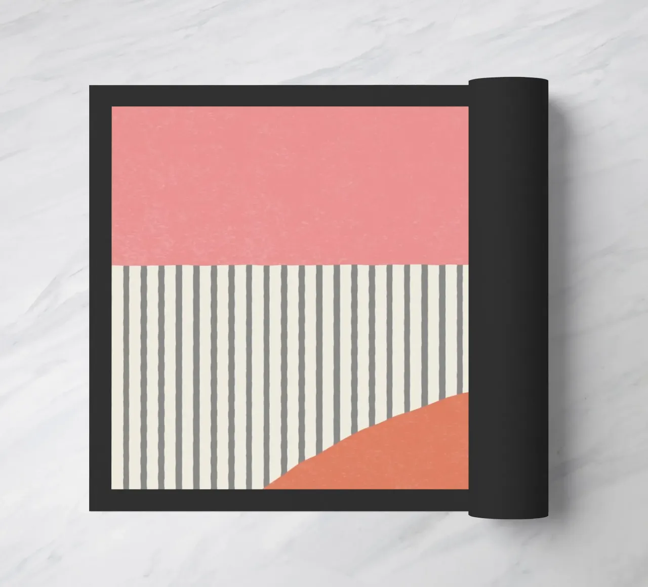 Linee del quarto di cerchio - Oro grigio zerbino da MoonlightPrint