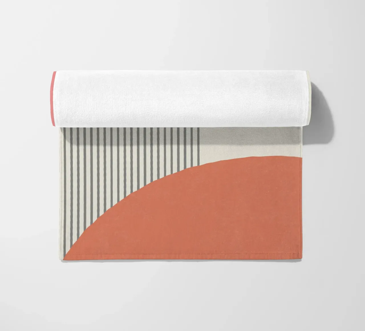 Linee del quarto di cerchio - Oro grigio telo mare da MoonlightPrint