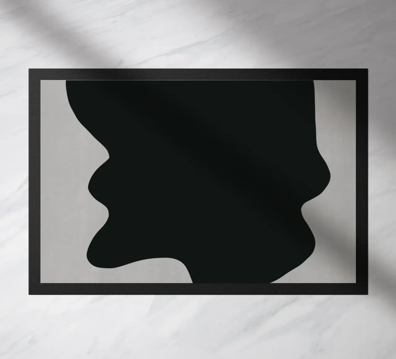 Black composition 07 doormat by Little Dean