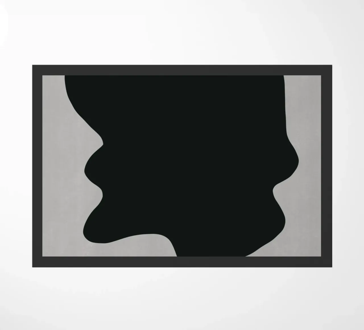 Black composition 07 doormat by Little Dean