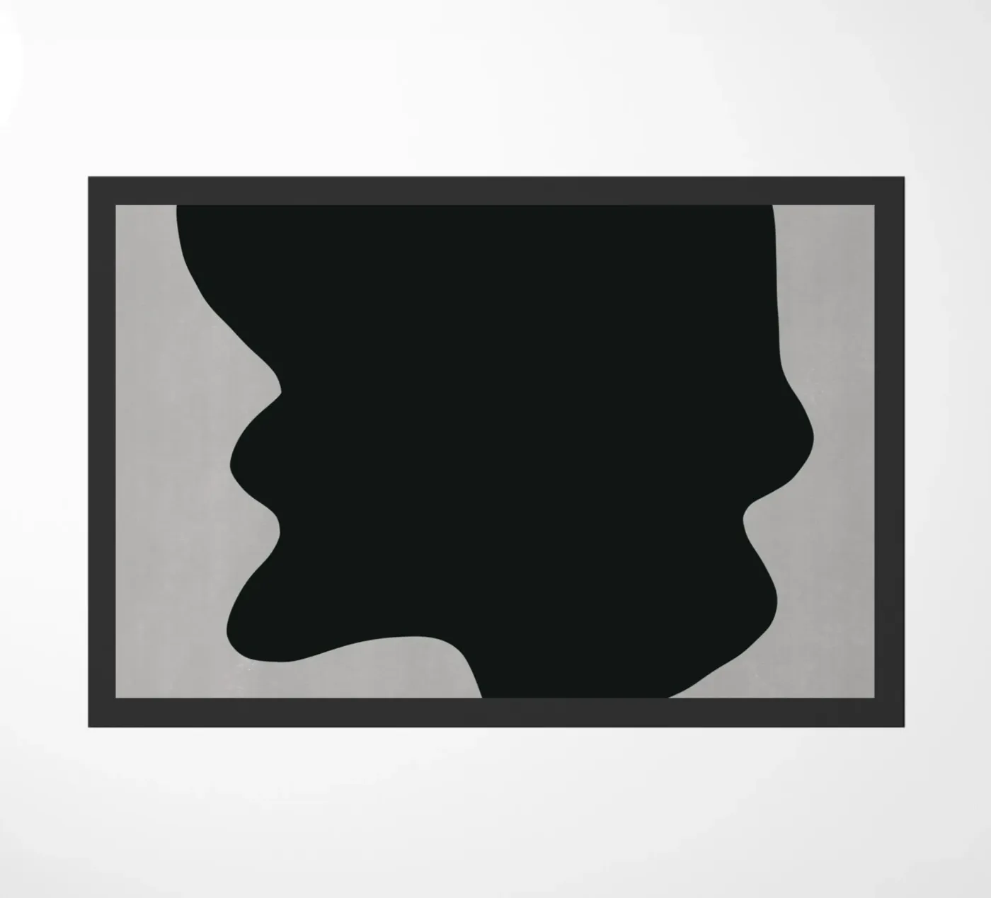 Black composition 07 doormat by Little Dean