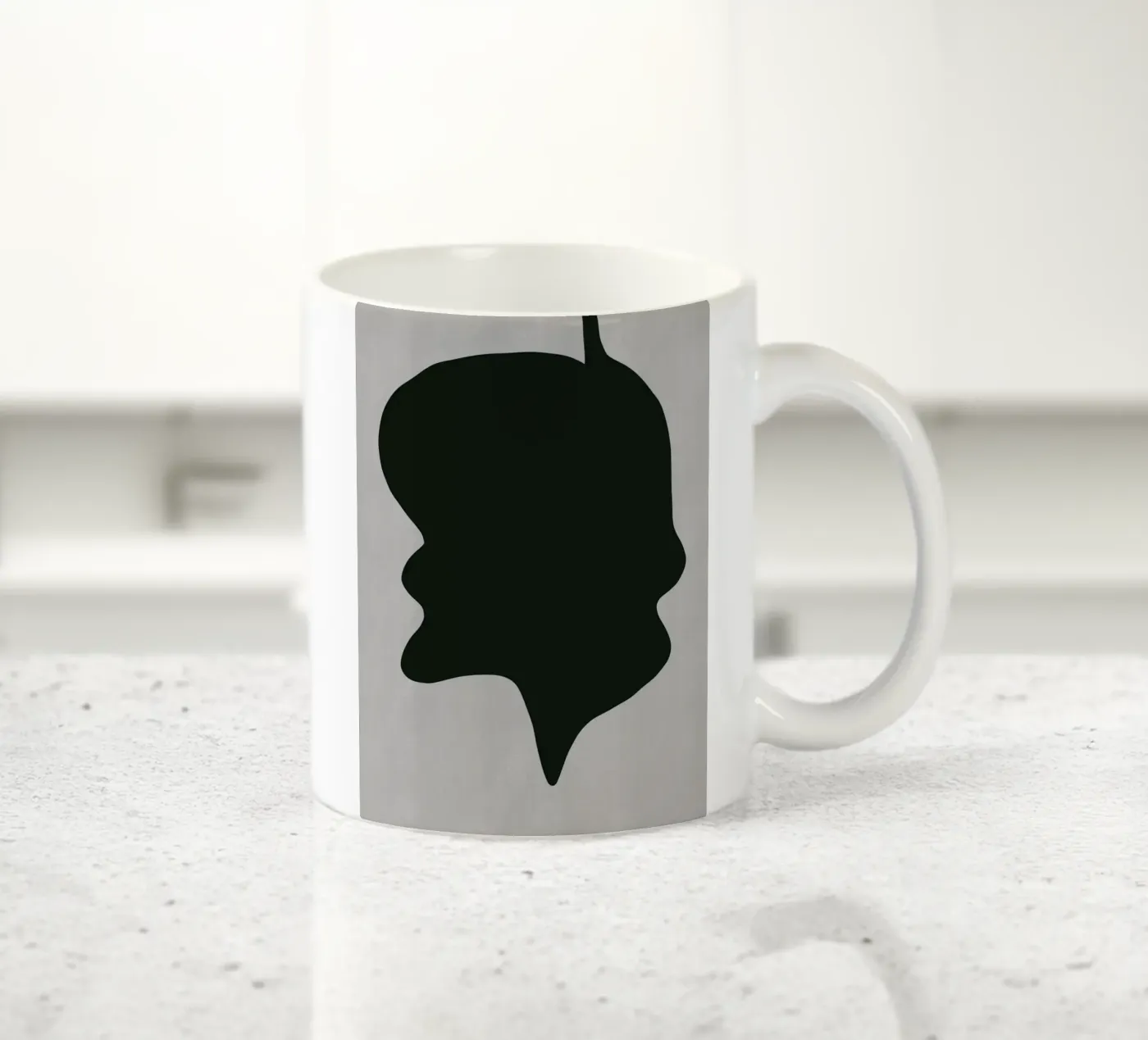 Black composition 07 ceramic mug by Little Dean