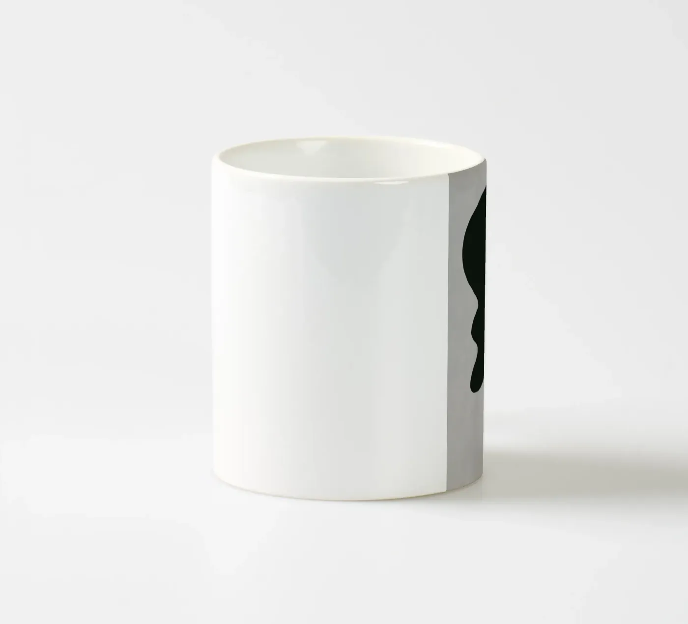Black composition 07 ceramic mug by Little Dean