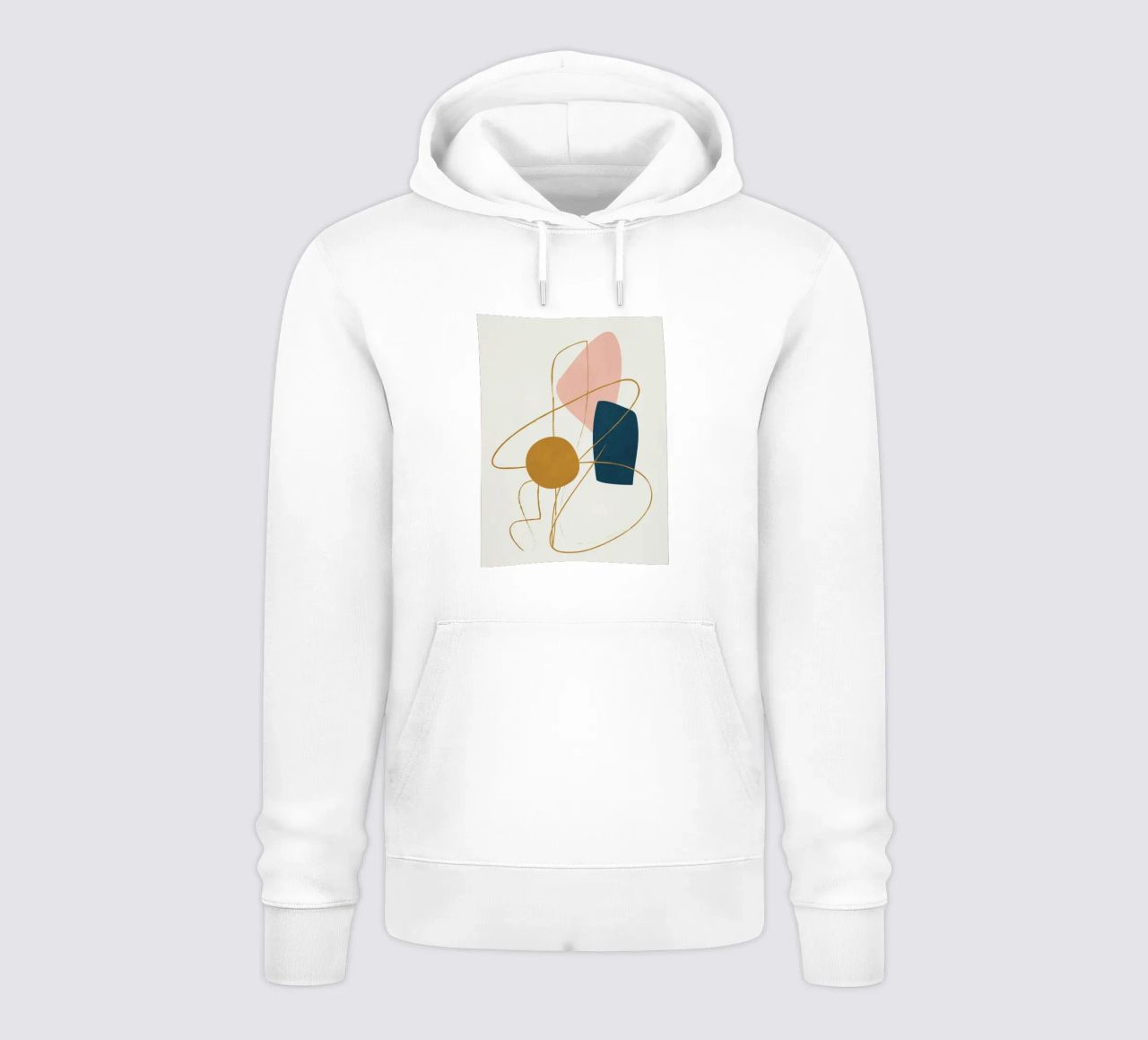 Minimal Abstract Shapes No 46 felpa con cappuccio da cityart