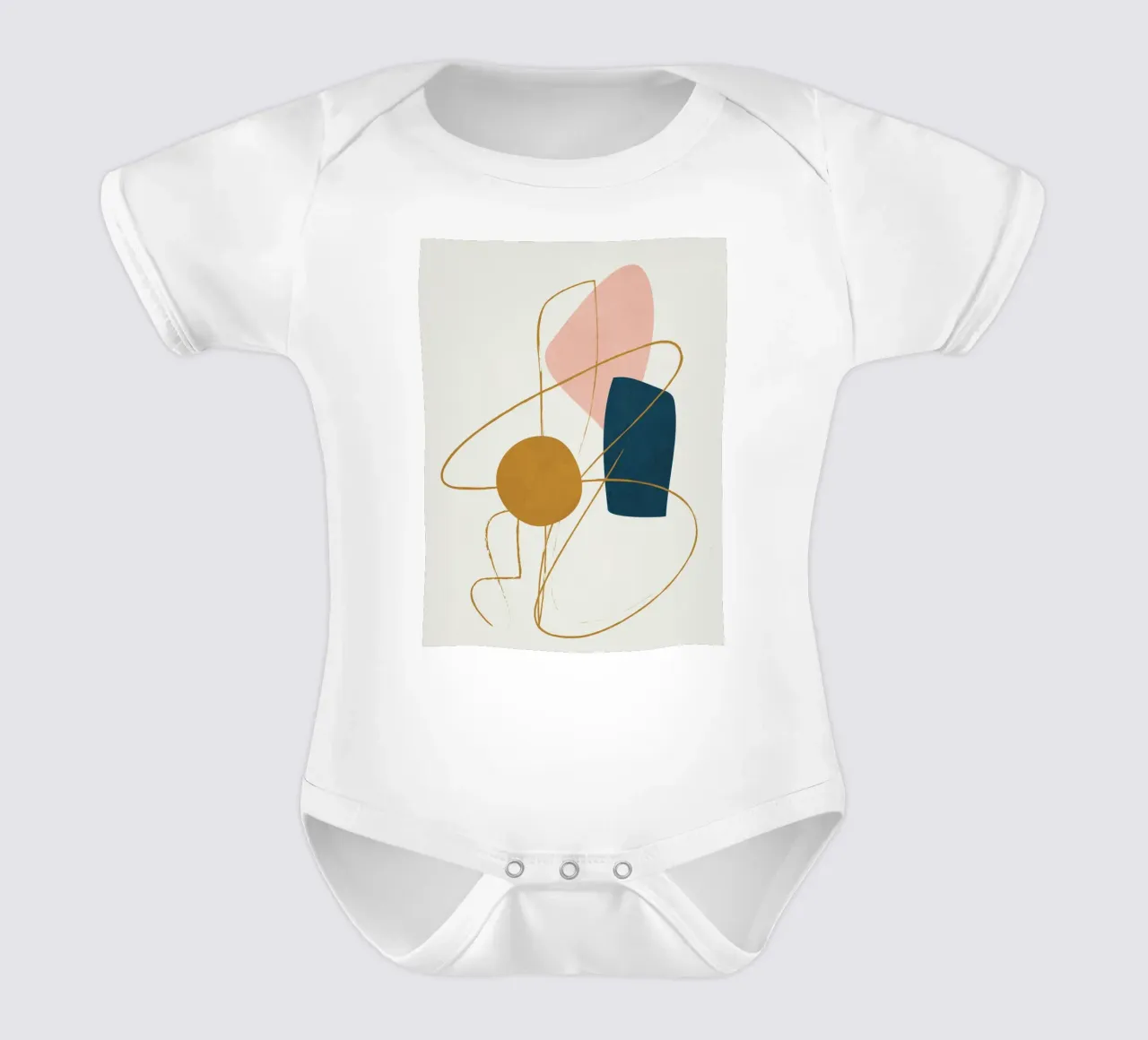 Minimal Abstract Shapes No 46 body neonato maniche corte da cityart
