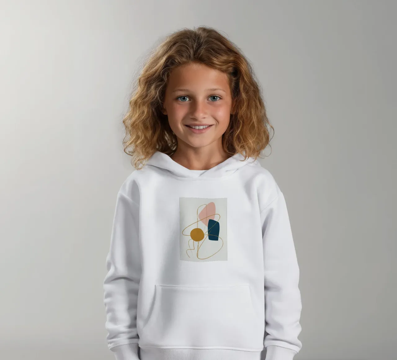 Minimal Abstract Shapes No 46 felpa bambino con cappuccio da cityart