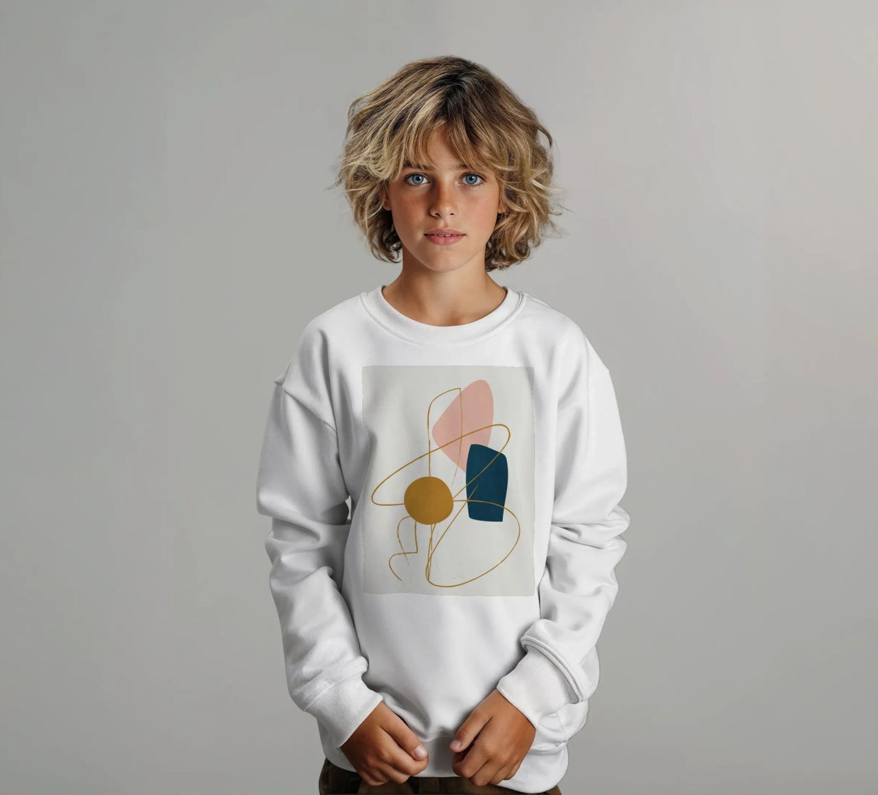Minimal Abstract Shapes No 46 felpa bambino da cityart