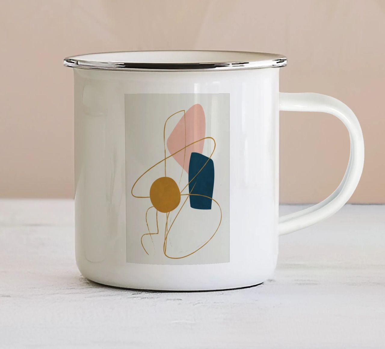 Minimal Abstract Shapes No 46 tazza in smalto da cityart