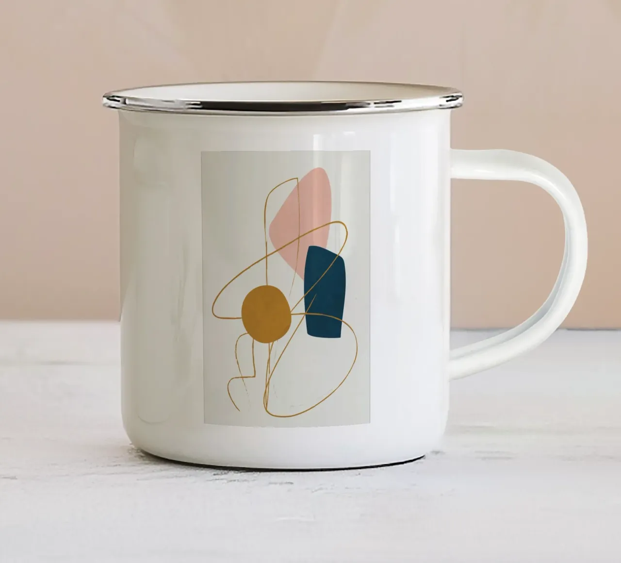 Minimal Abstract Shapes No 46 tazza in smalto da cityart