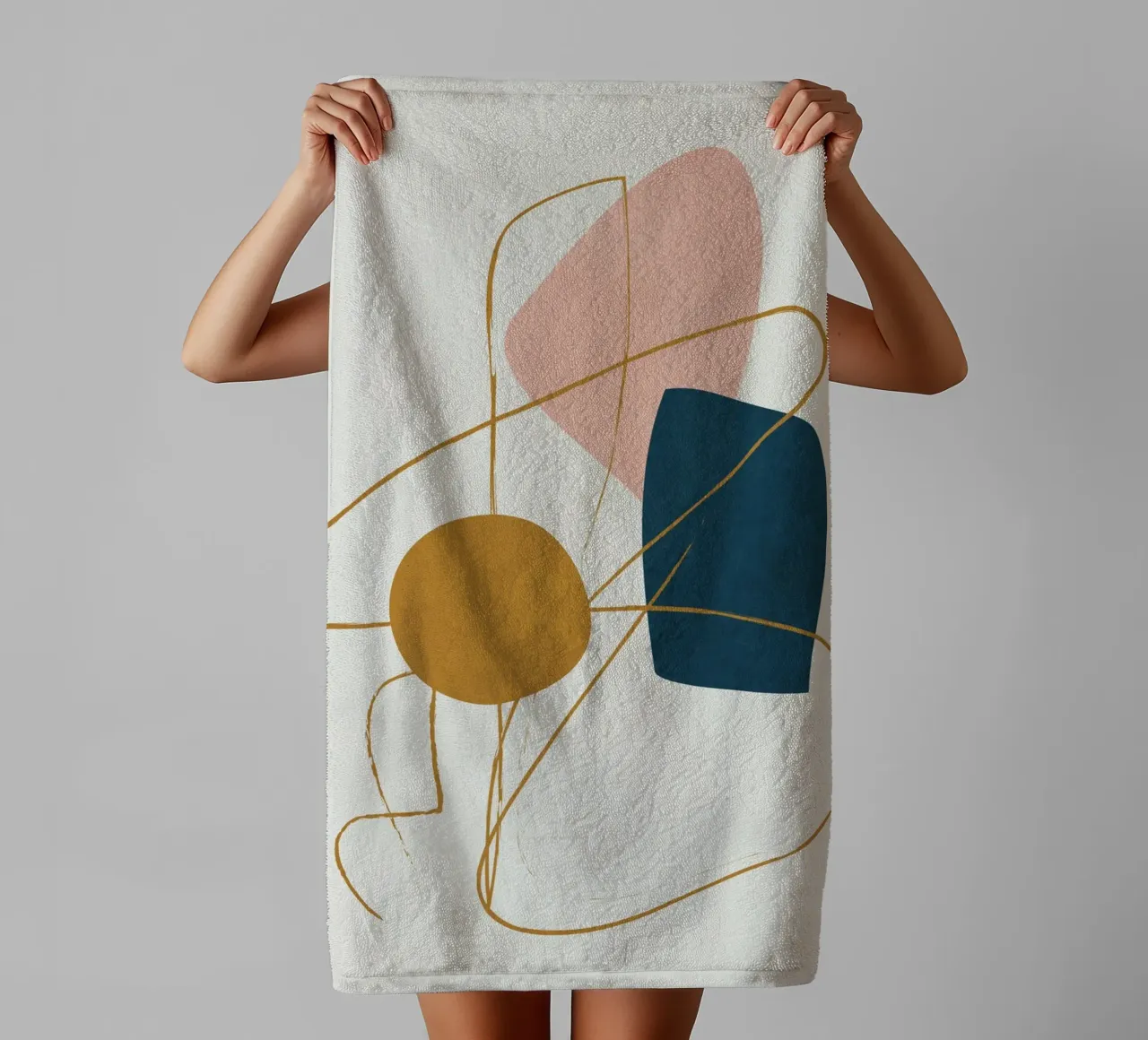 Minimal Abstract Shapes No 46 asciugamano da bagno da cityart