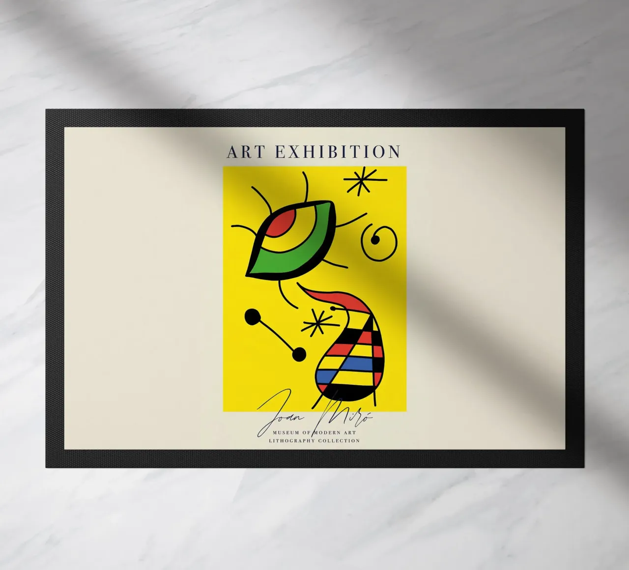 Exposition d'art jaune Minimaliste paillasson de phillipp veisenberg