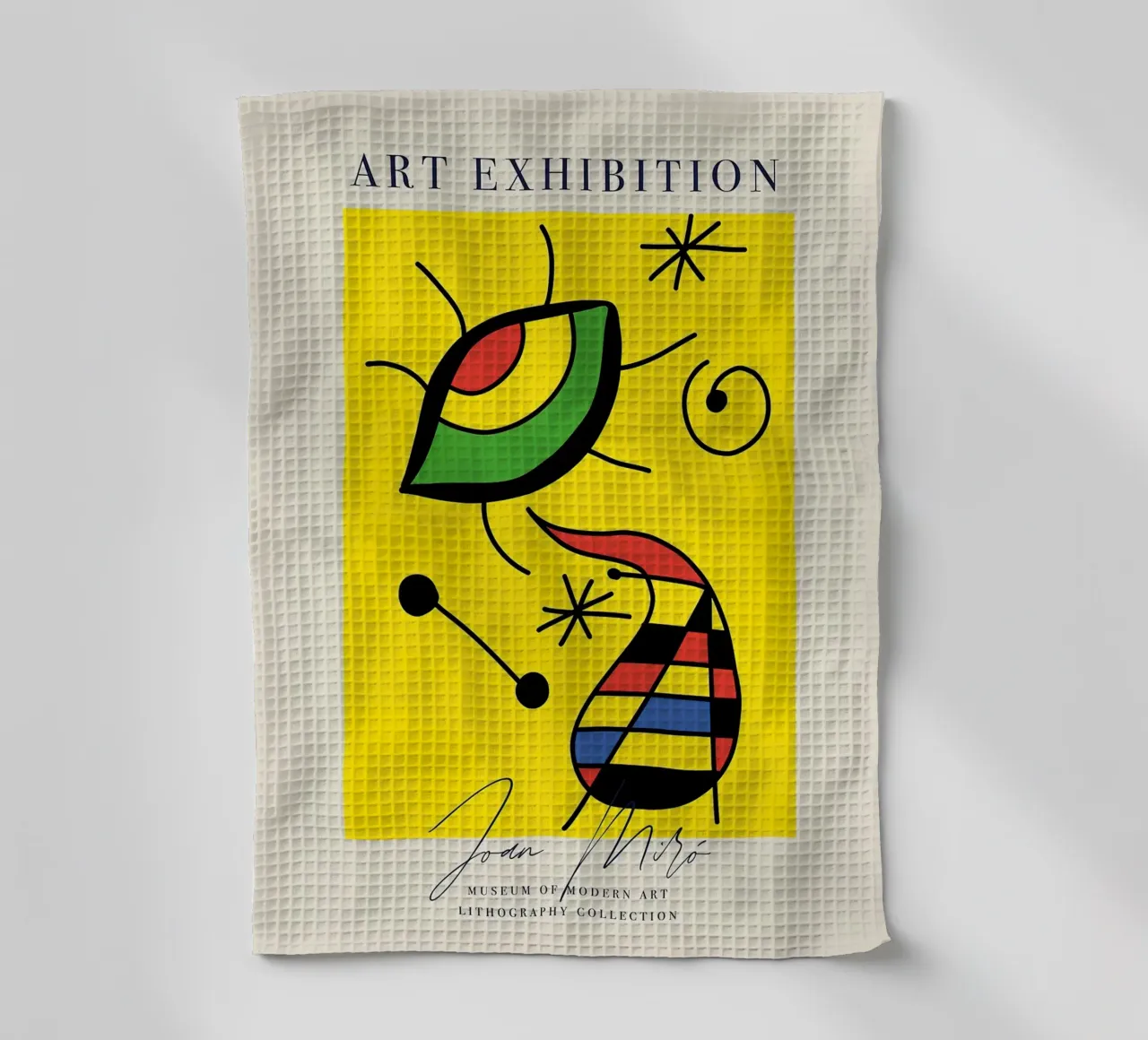 Exposition d'art jaune Minimaliste torchon de phillipp veisenberg