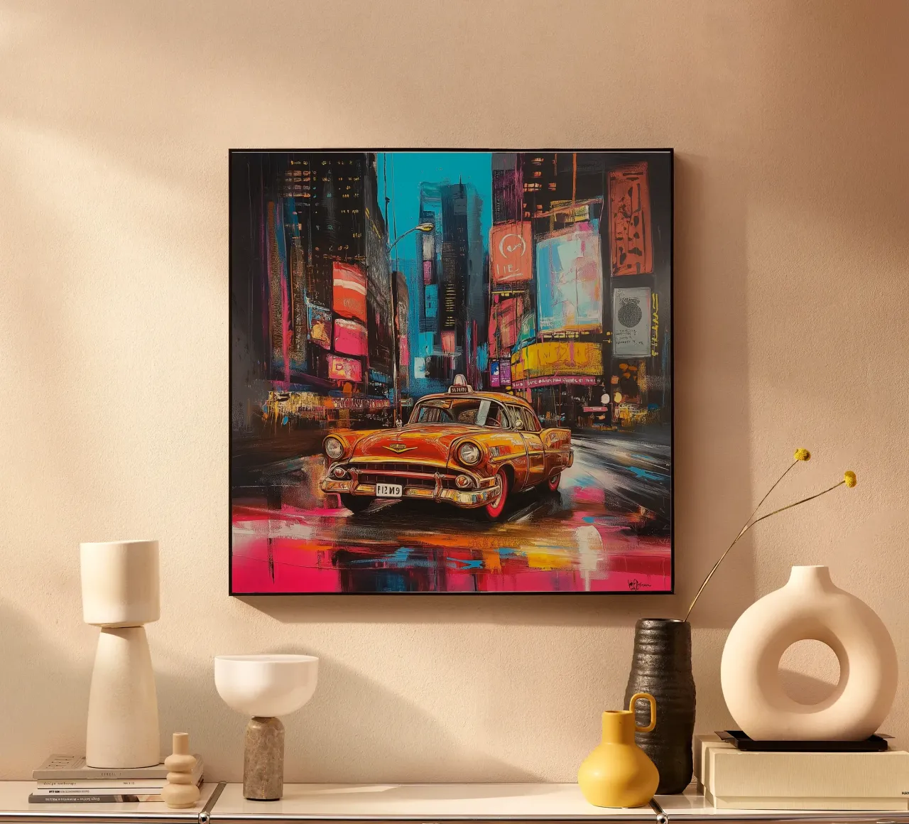 Pop art times square NY (1) alluminio dibond da Motivate-Today