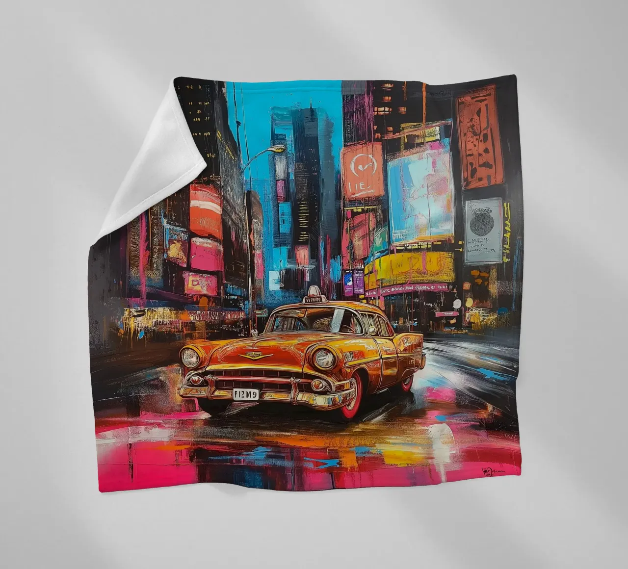 Pop art times square NY (1) coperta in pile da Motivate-Today