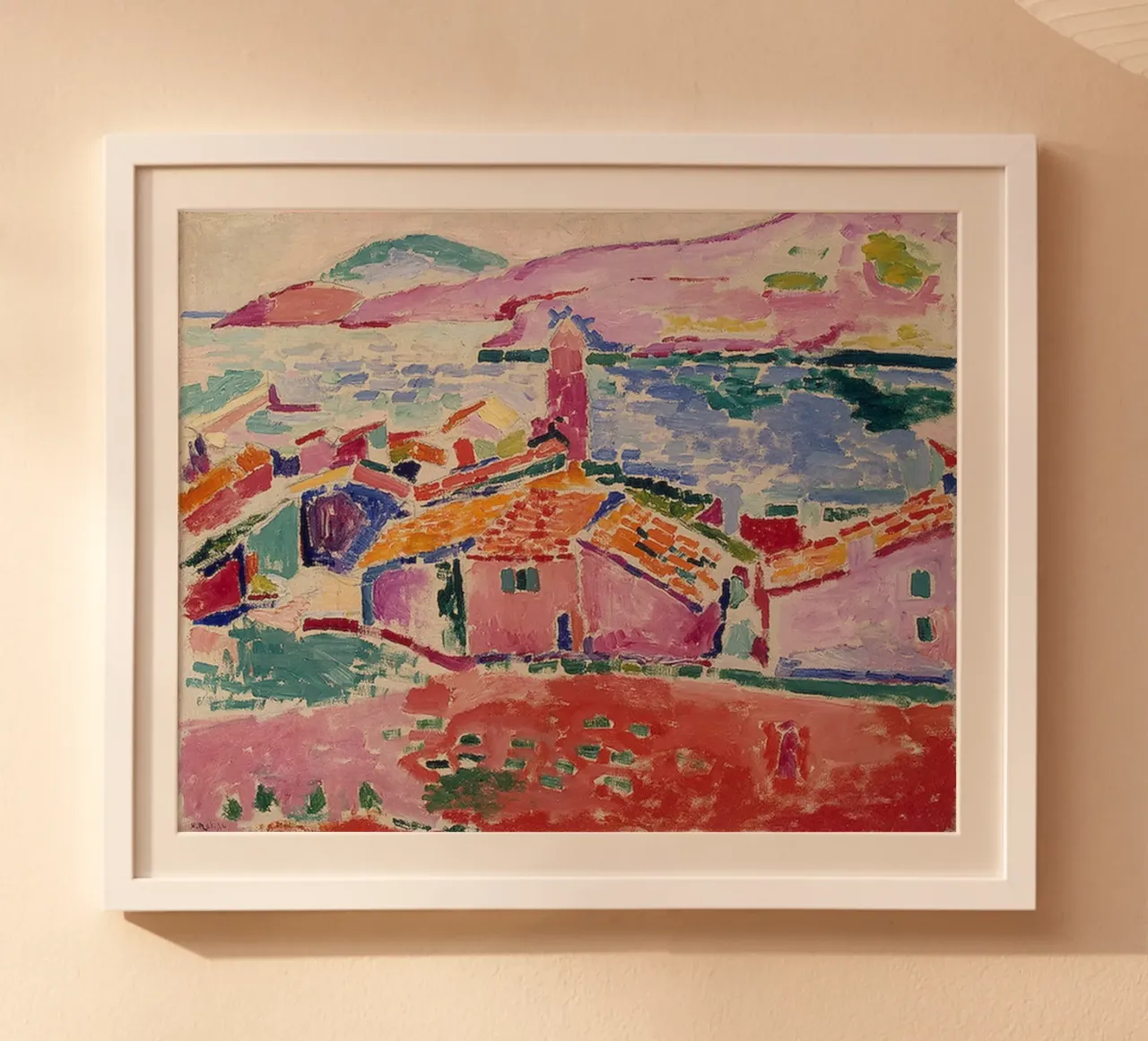 Matisse vista di collioure poster con telaio in alluminio da MinaHome