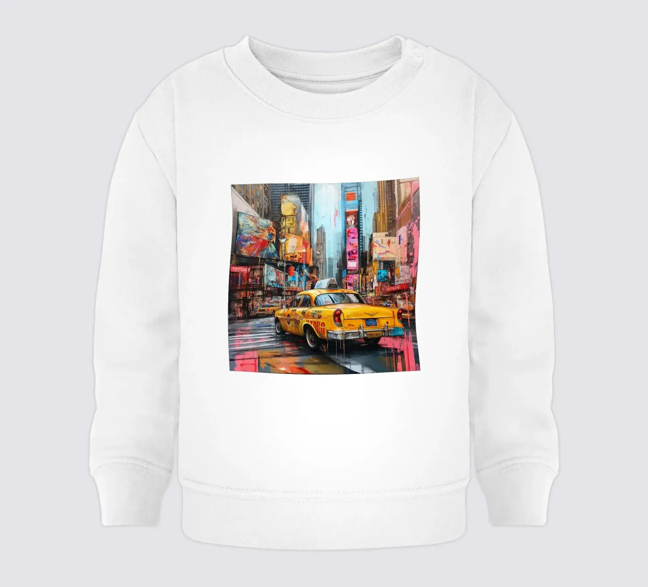 Pop art times square NY (2) felpa neonato da Motivate-Today