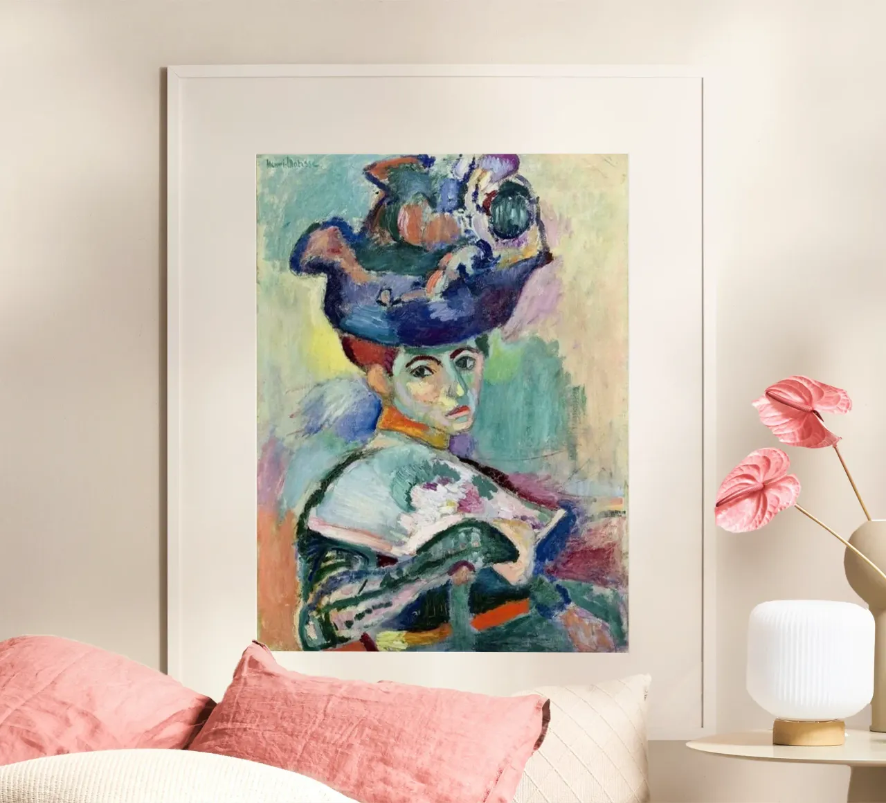 Matisse Donna con cappello poster con telaio in plastica da MinaHome