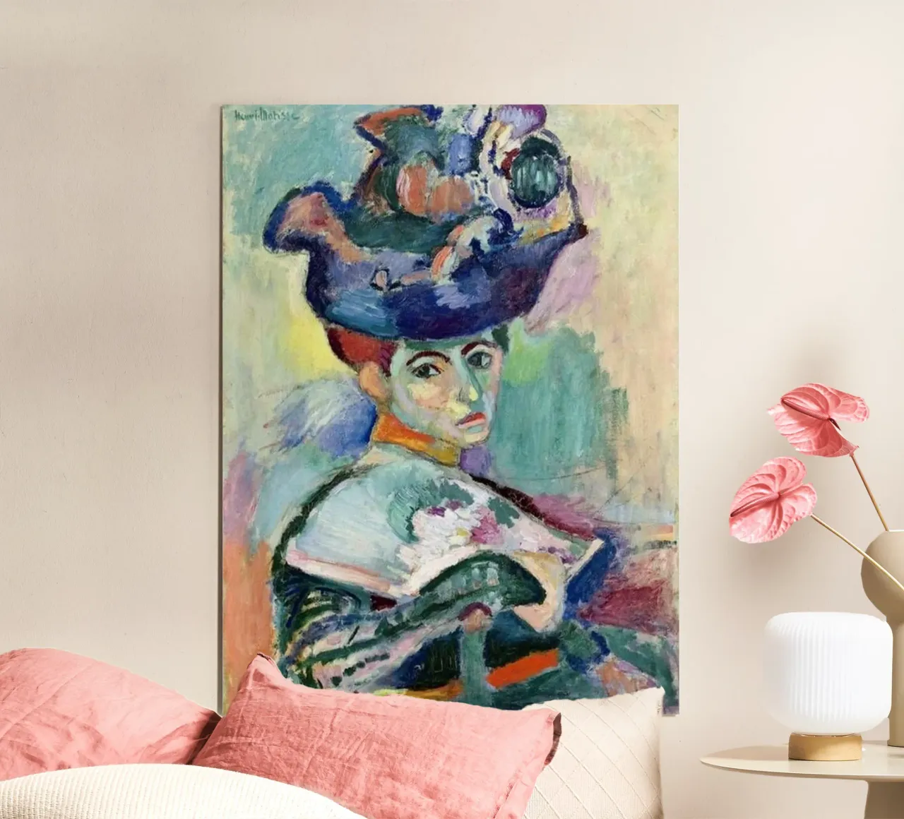 Matisse Donna con cappello poster con telaio in plastica da MinaHome