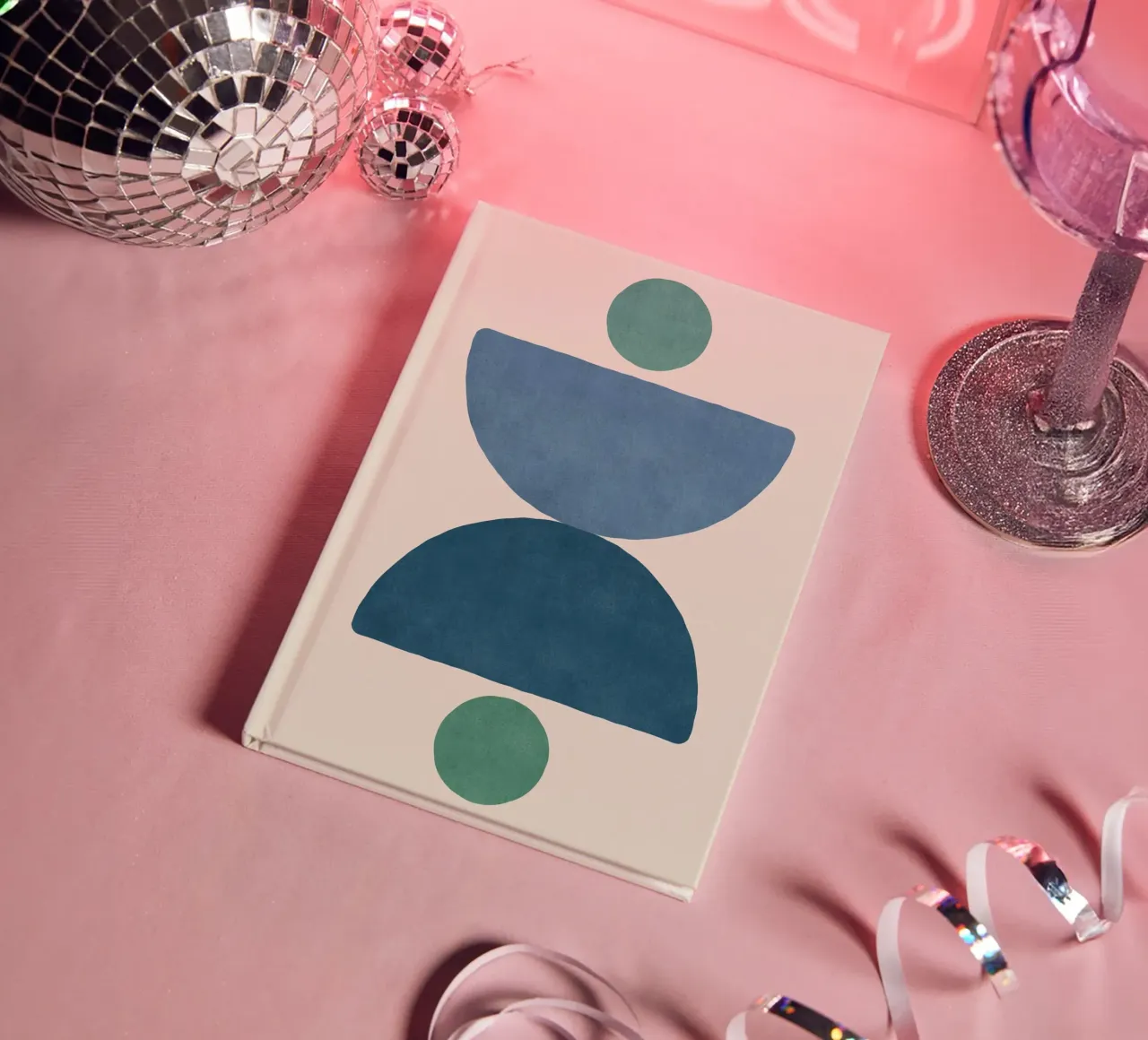 Balance en demi-cercle - Bleu carnet de notes de MoonlightPrint