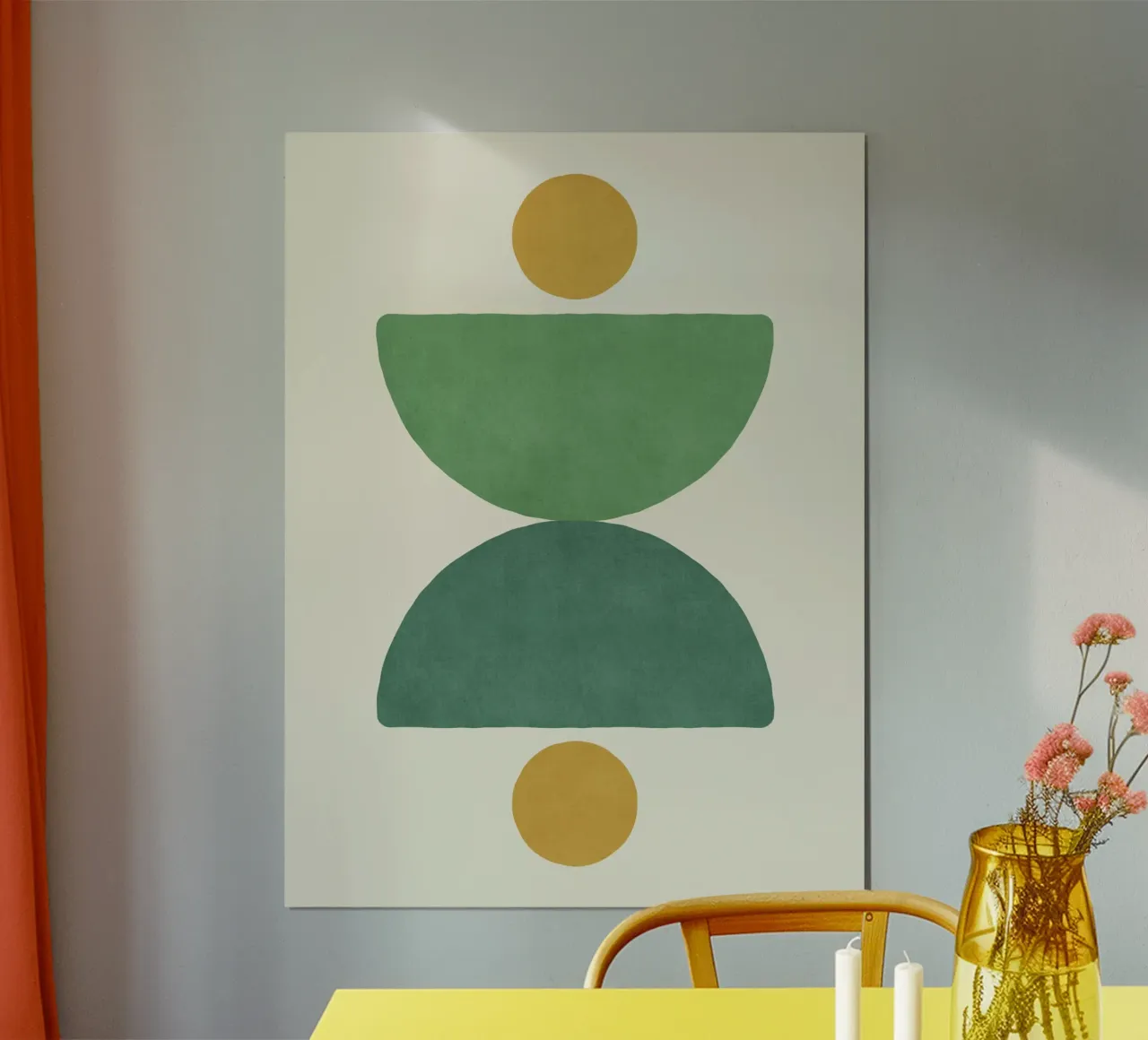 Bilancia a semicerchio - Oro verde poster con telaio in plastica da MoonlightPrint