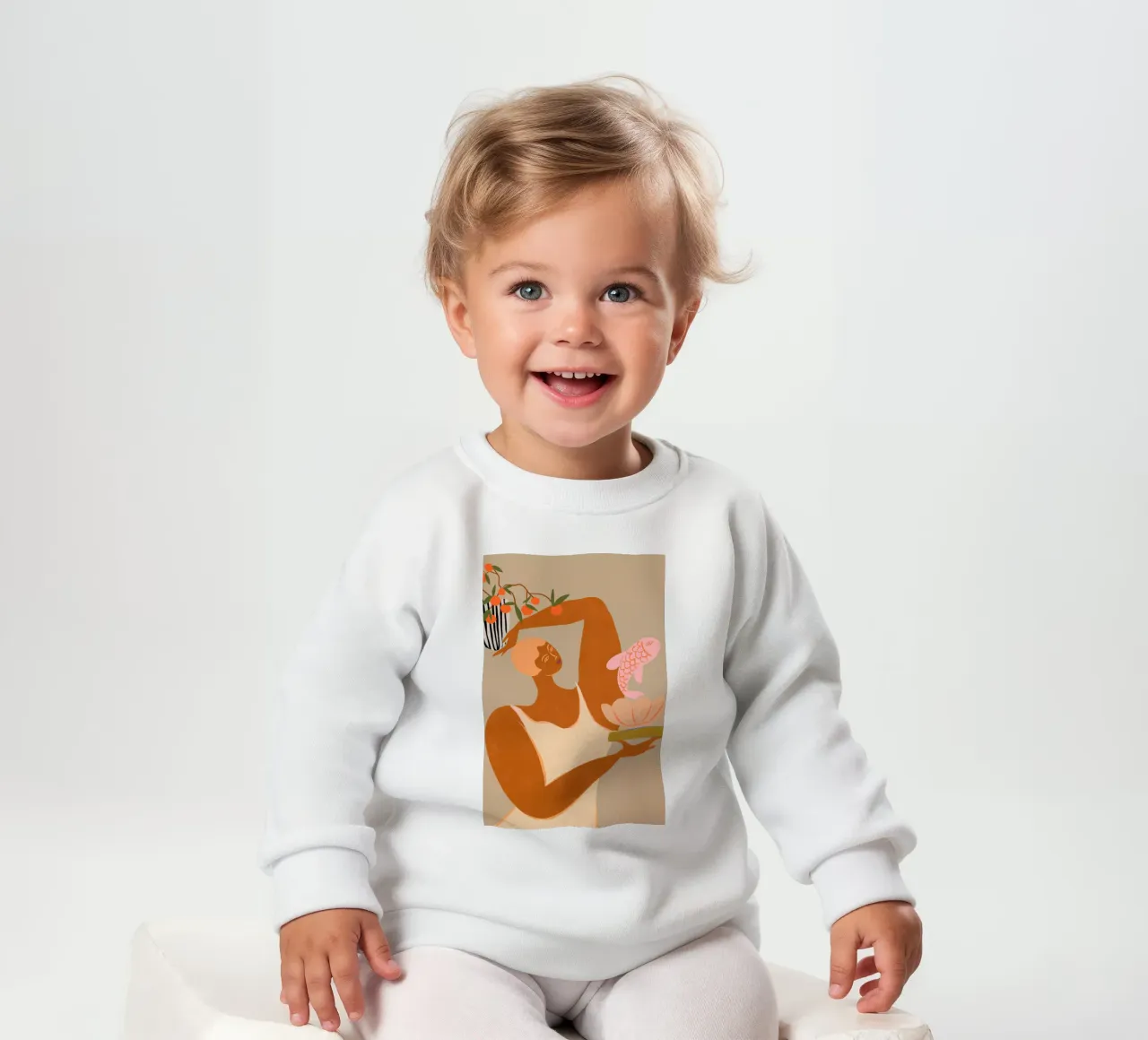 Fish and Oranges felpa neonato da Arty Guava