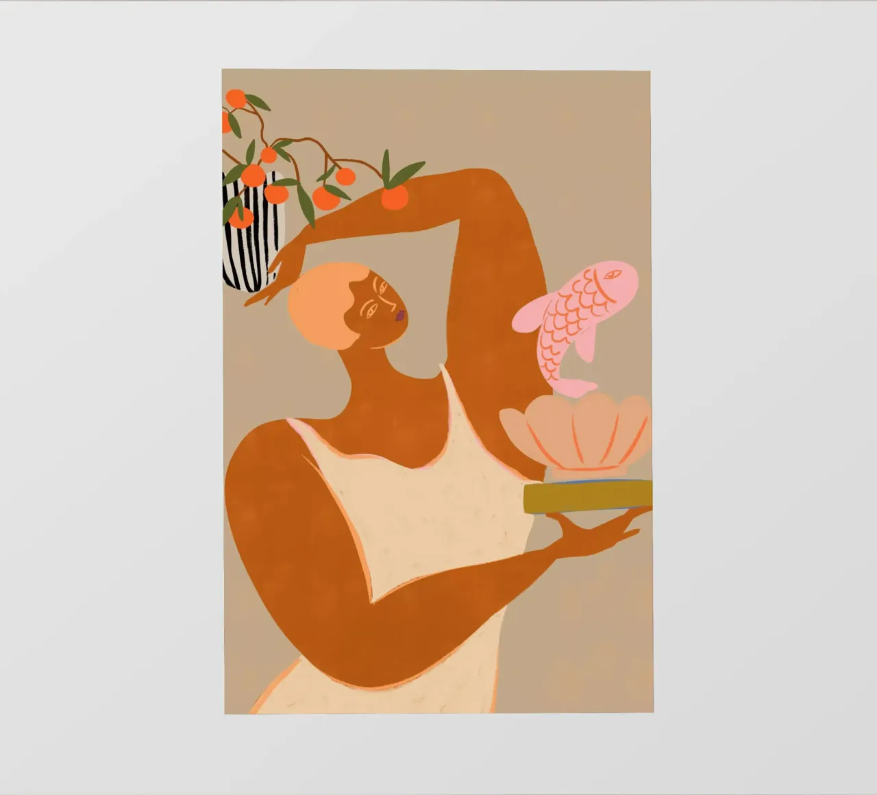 Fish and Oranges telo in pvc da Arty Guava