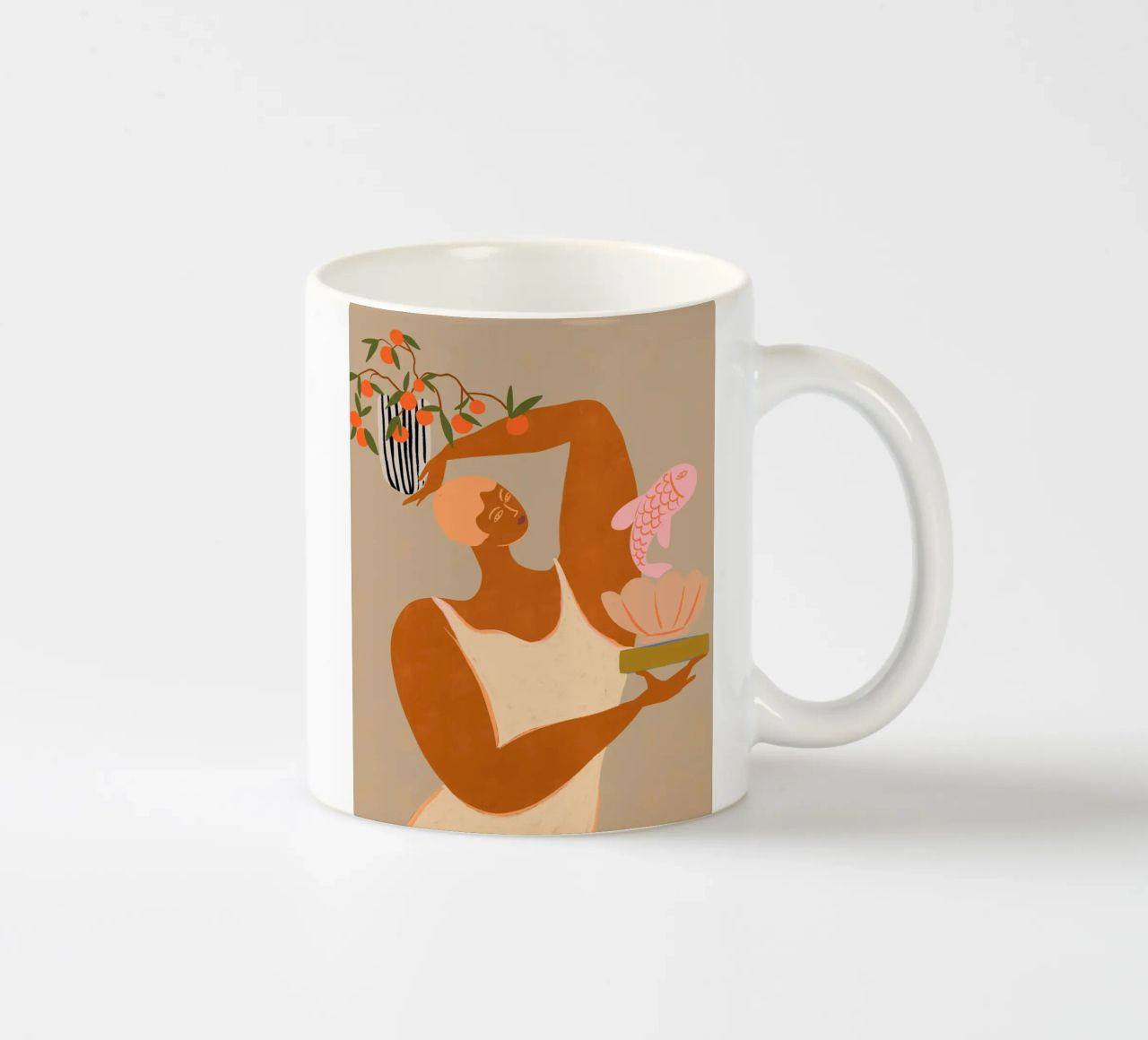Fish and Oranges tazza in ceramica da Arty Guava