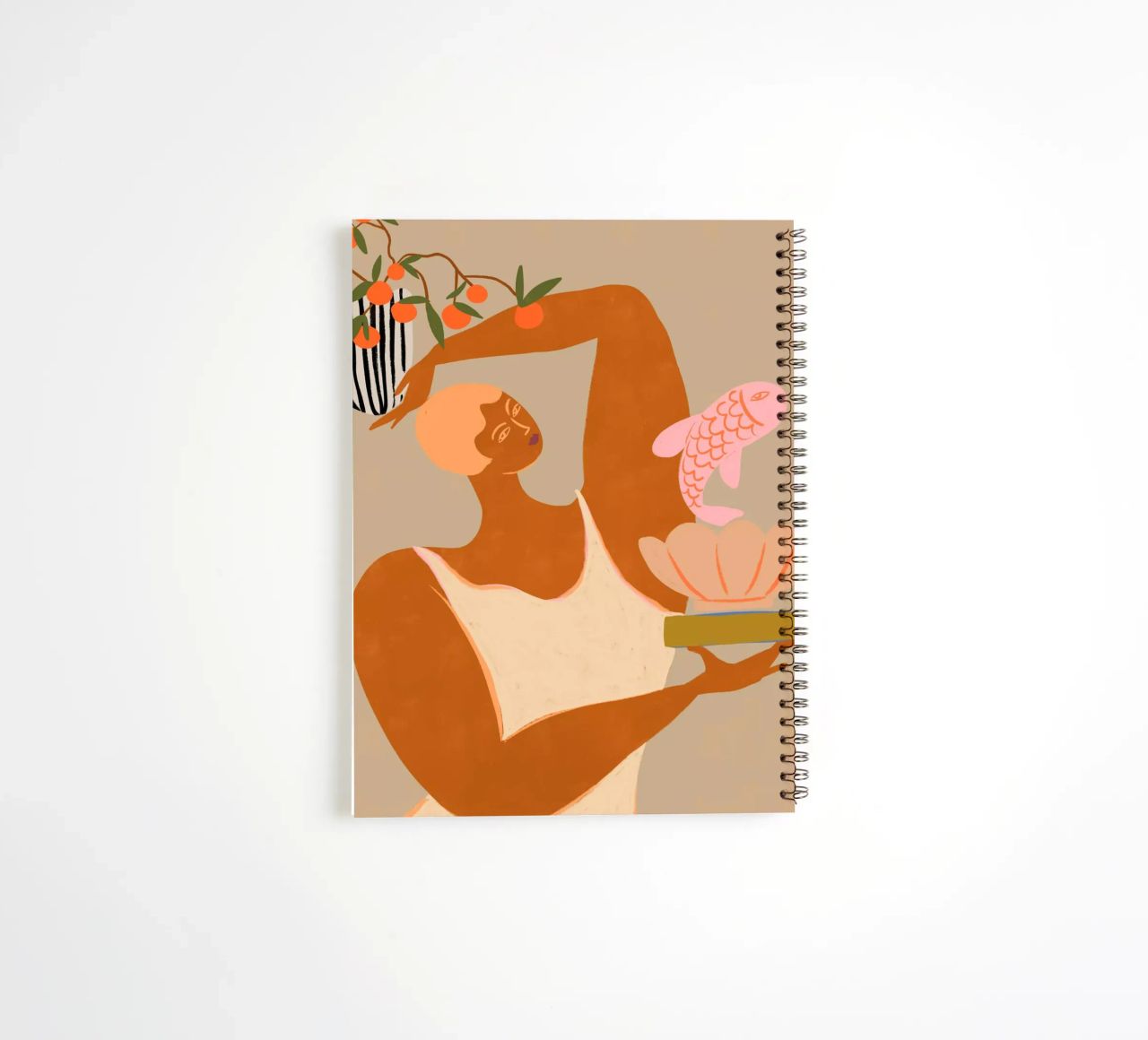 Fish and Oranges spiral notebook by Arty Guava