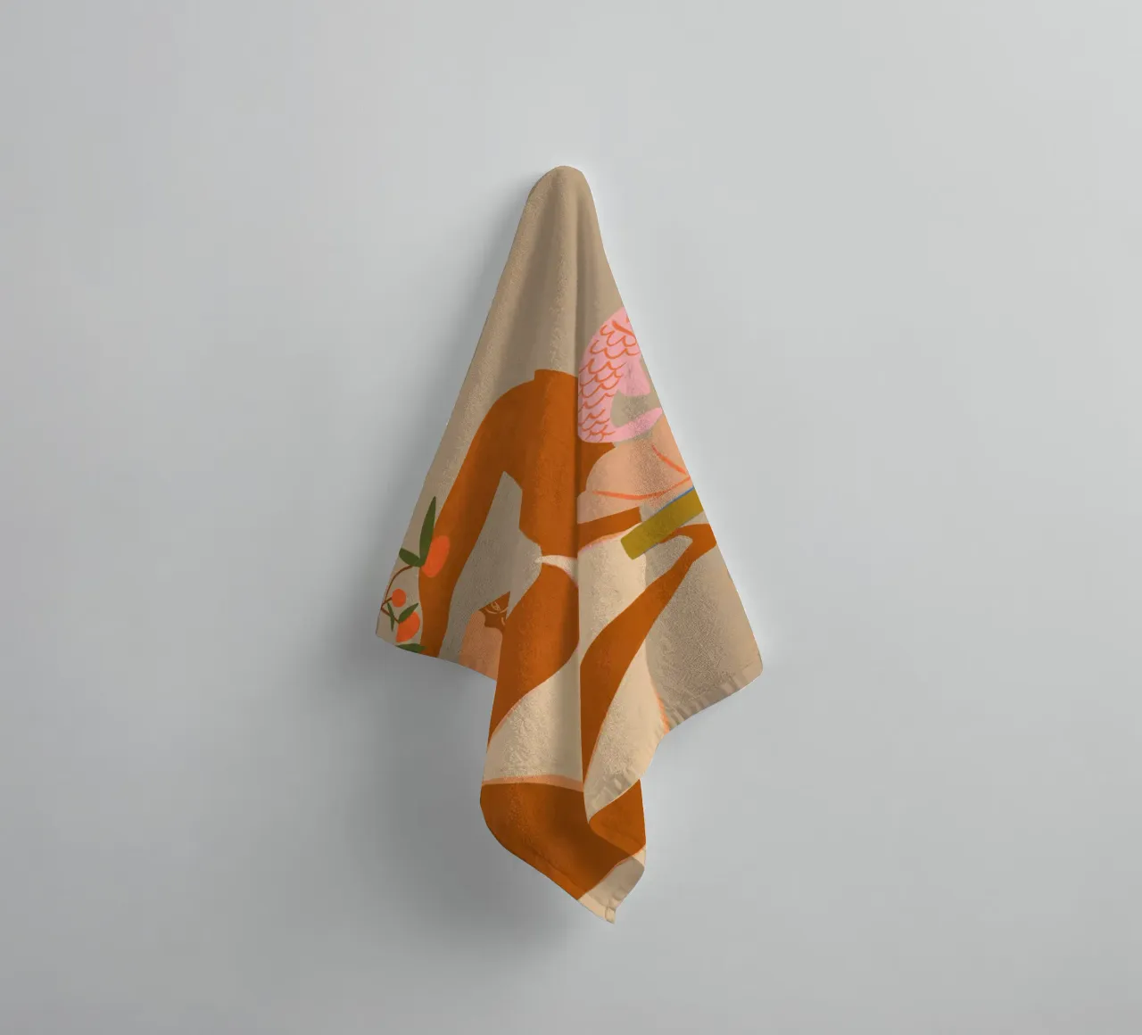 Fish and Oranges Handtuch von Arty Guava