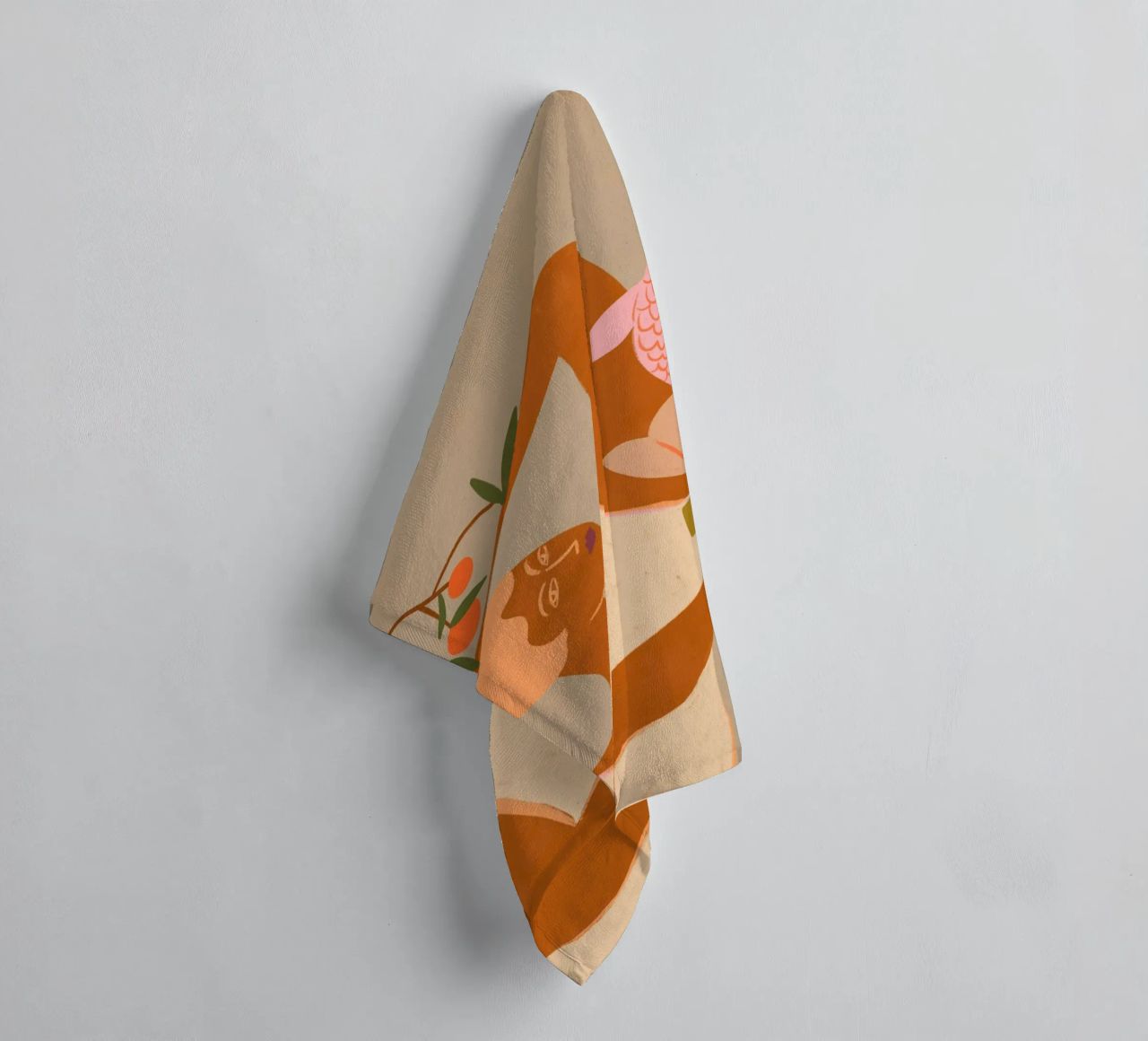 Fish and Oranges Handtuch von Arty Guava