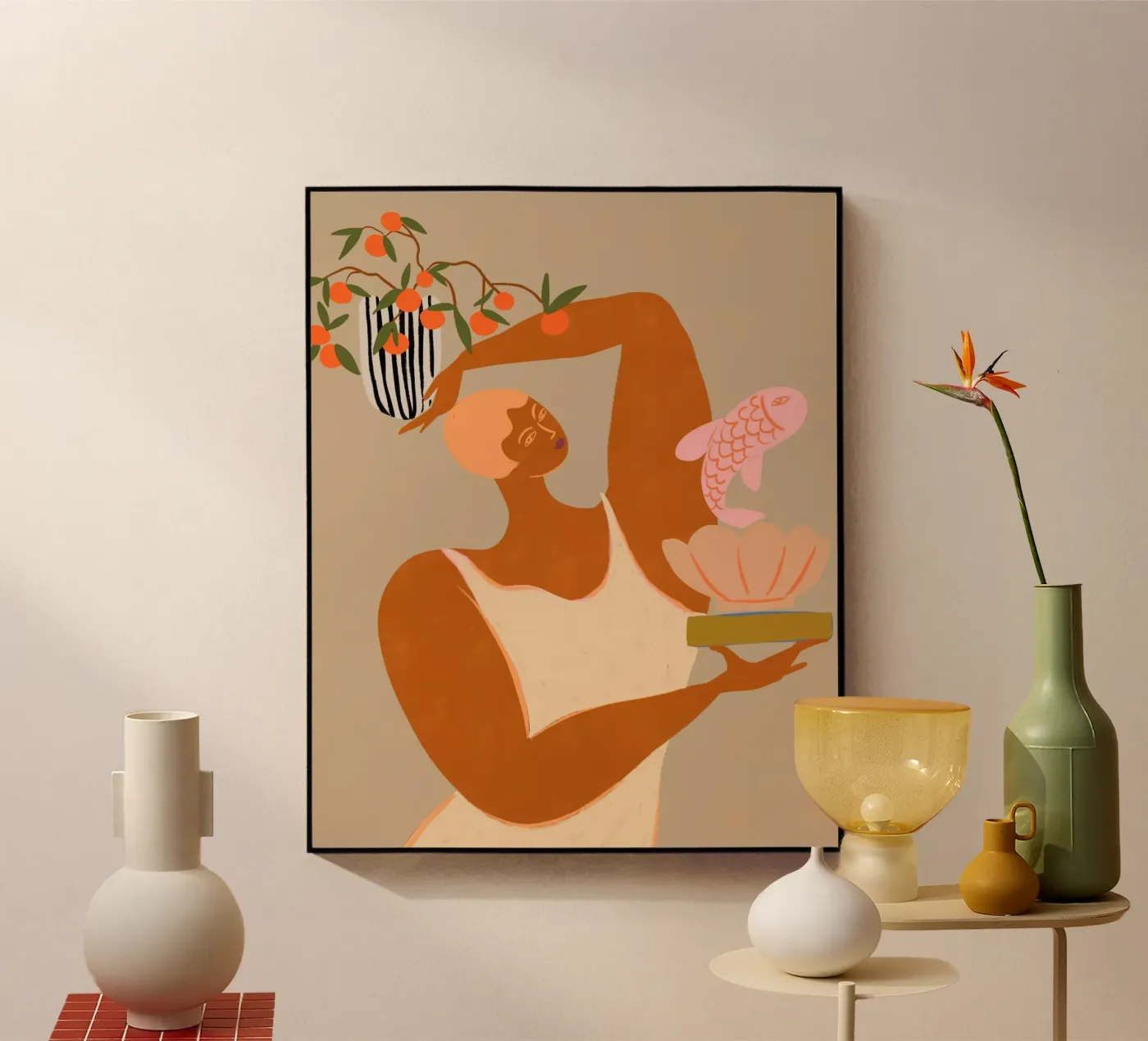 Fish and Oranges acryl van Arty Guava
