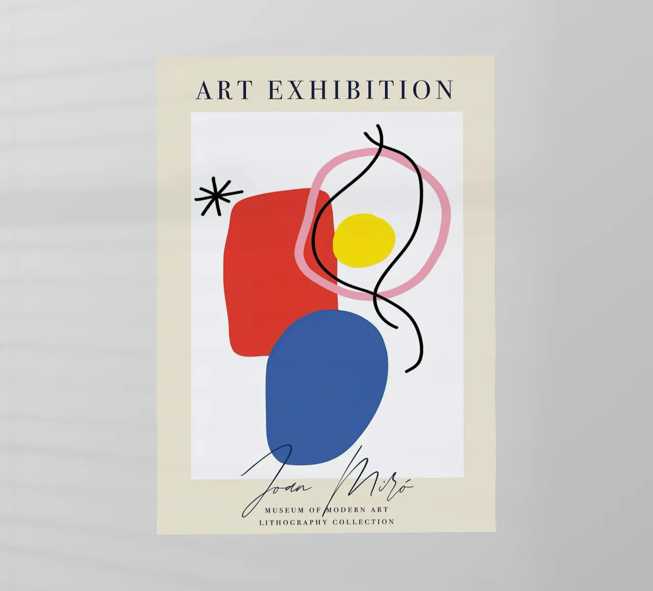 Póster imprimible de Joan Miró lámina retroiluminada de phillipp veisenberg