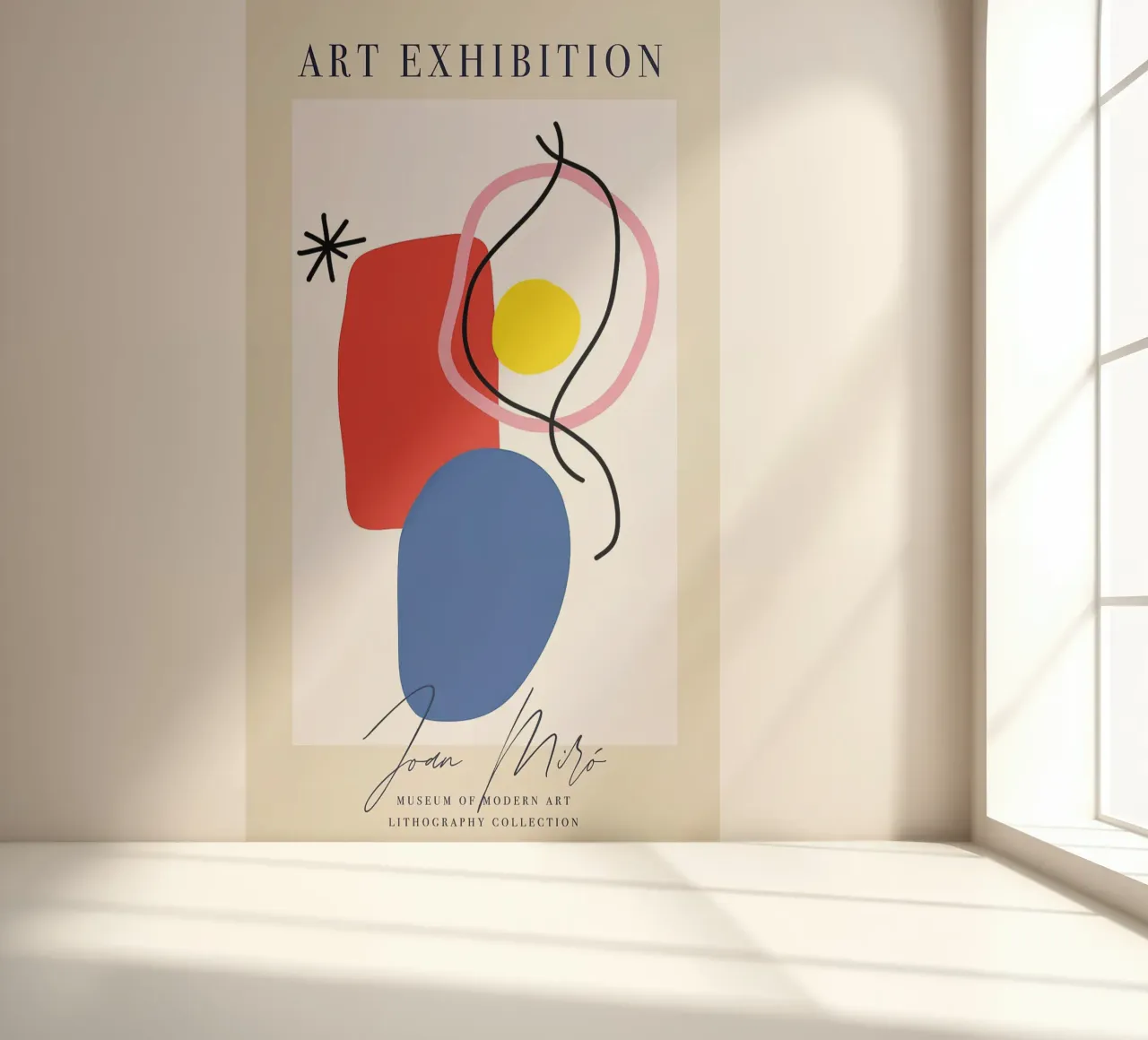 Joan Miro Kunstwerk Poster zum Ausdrucken Fototapete von phillipp veisenberg