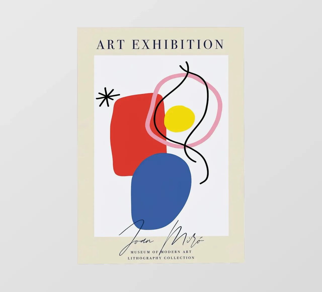 Joan Miro Kunstwerk Poster zum Ausdrucken Fototapete von phillipp veisenberg