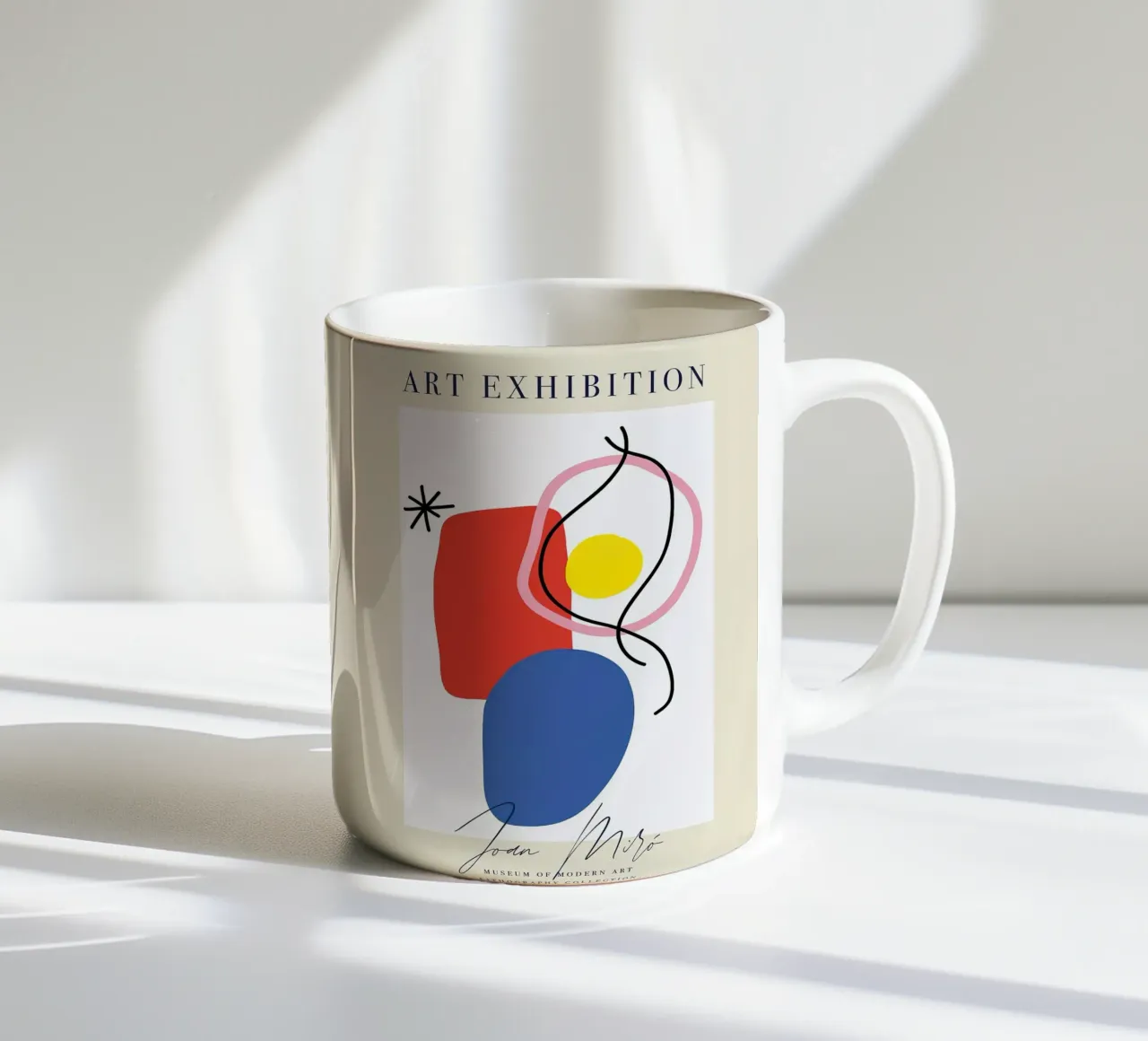 Joan Miro Kunstwerk Afdrukbare Poster keramische mok van phillipp veisenberg