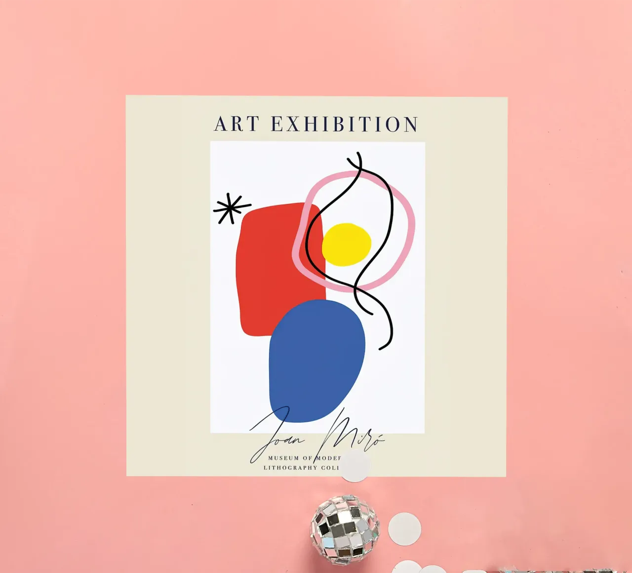 Joan Miro Artwork Printable Poster sticker by phillipp veisenberg