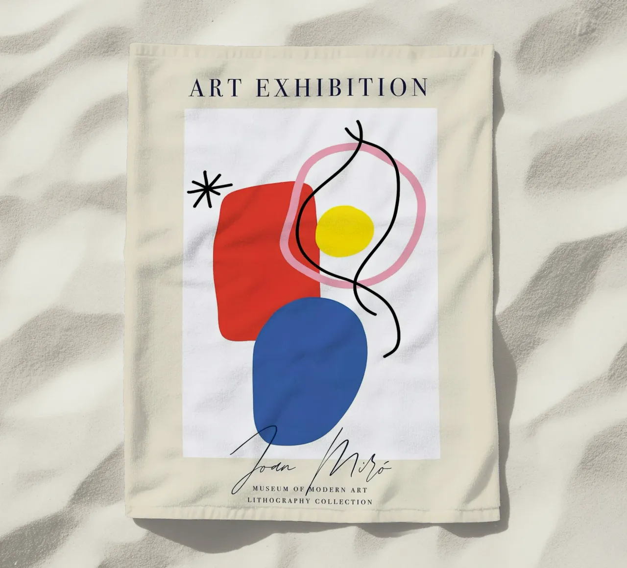 Joan Miro Artwork Printable Poster beach towel by phillipp veisenberg