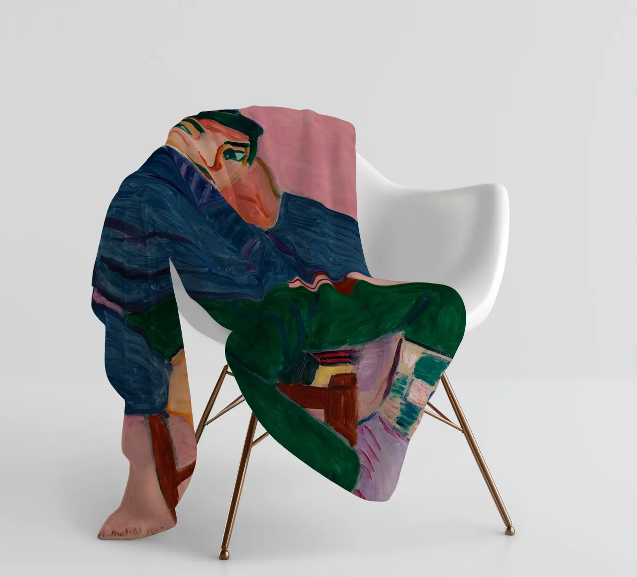 Matisse Young Sailor II, 1906 fleece blanket by MinaHome