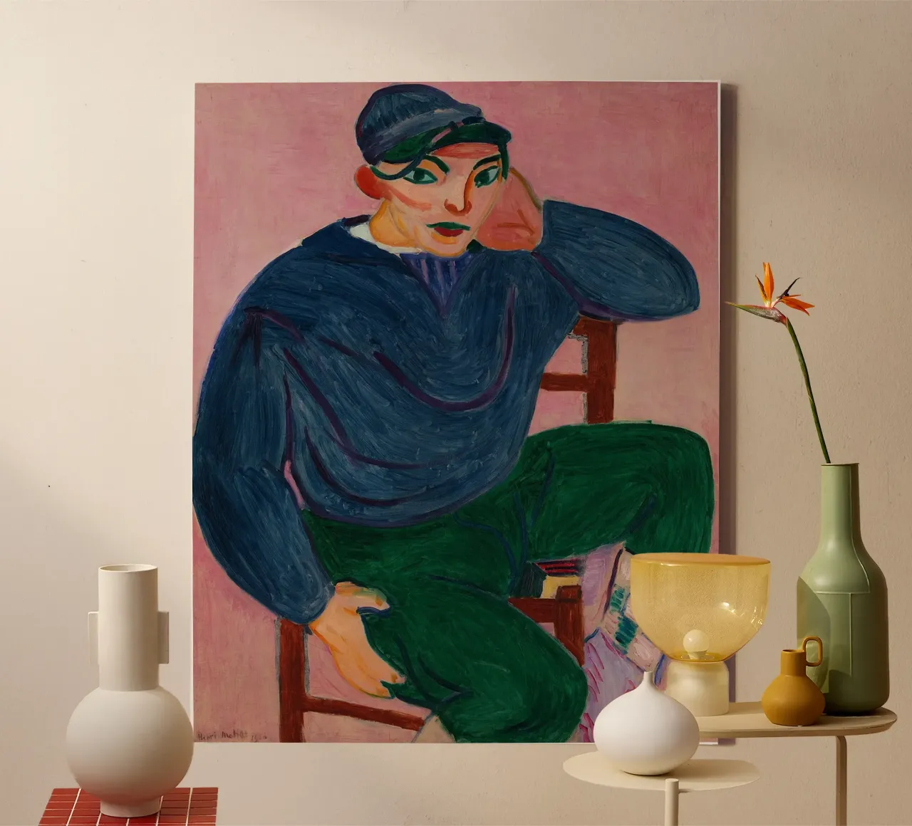 Matisse Jonge Matroos II, 1906 canvas met Baklijst van MinaHome