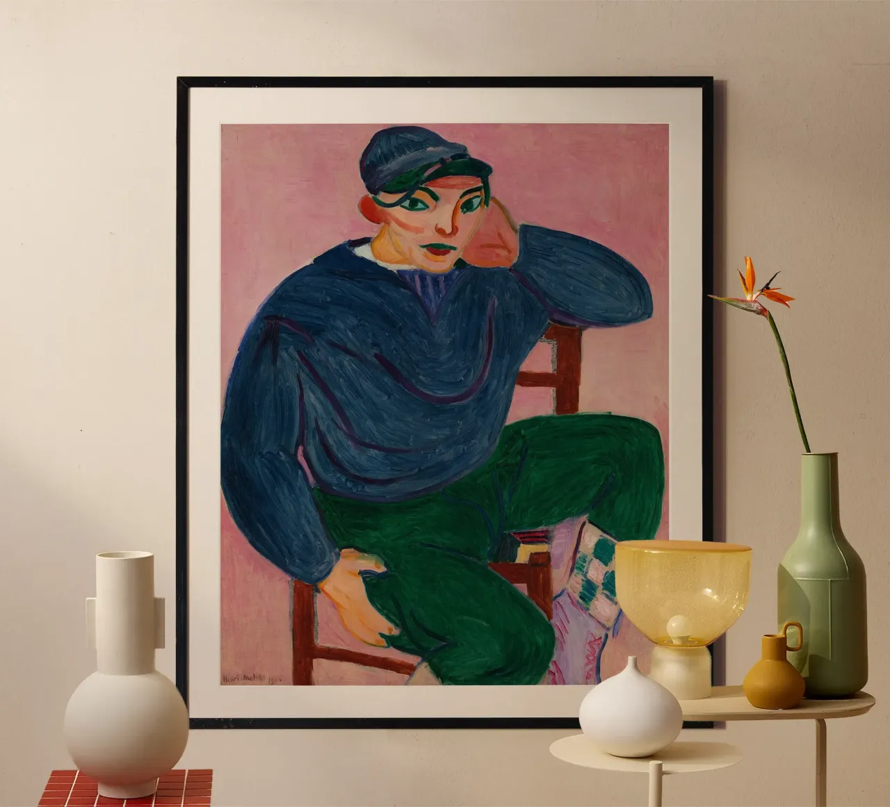 Matisse Jonge Matroos II, 1906 poster met houten frame van MinaHome